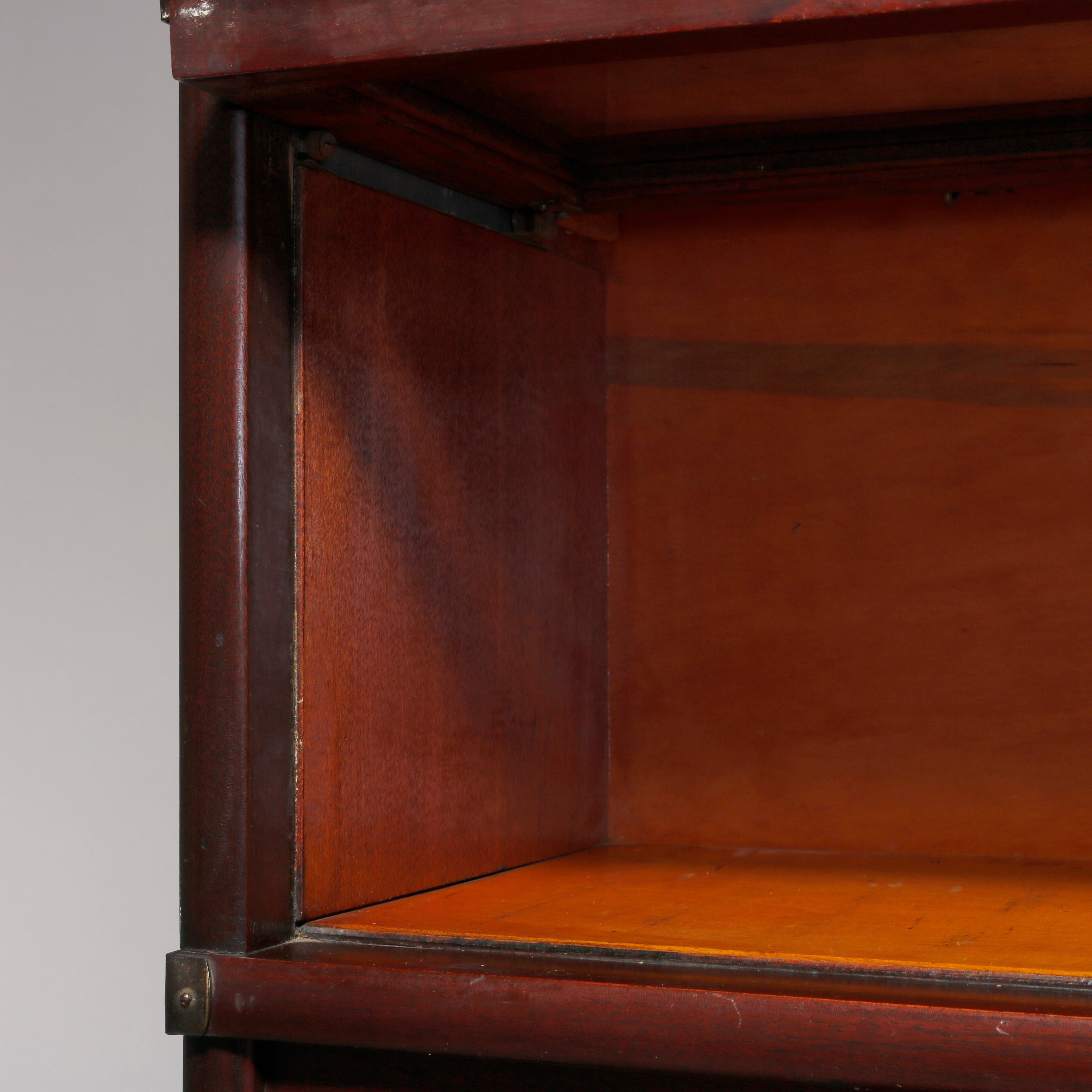 Antique Arts & Crafts Globe Wernicke 5-Stack Mahogany Barrister Bookcase 4