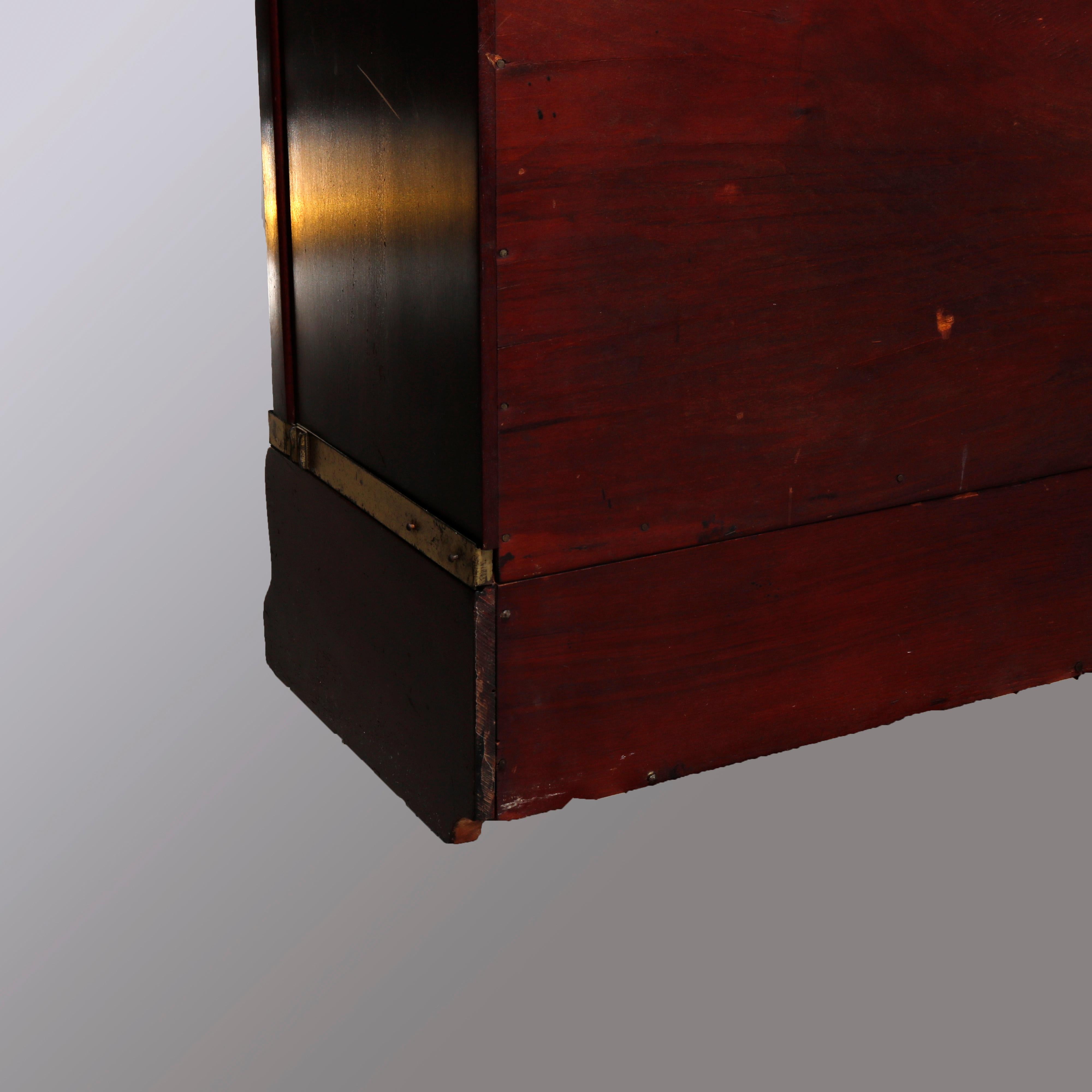 Antique Arts & Crafts Globe Wernicke 5-Stack Mahogany Barrister Bookcase 12