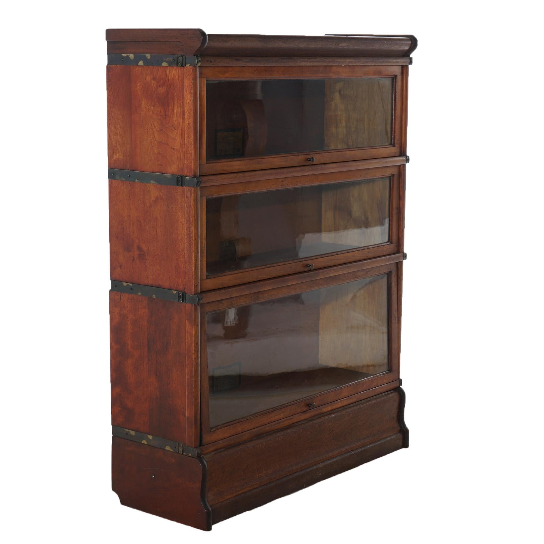 Antique Arts & Crafts Globe Wernicke Mahogany Barrister Bookcase C1910 In Good Condition In Big Flats, NY