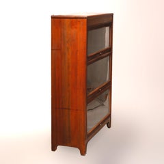 Antique Arts & Crafts Globe Wernicke Mahogany Stack Barrister Bookcase