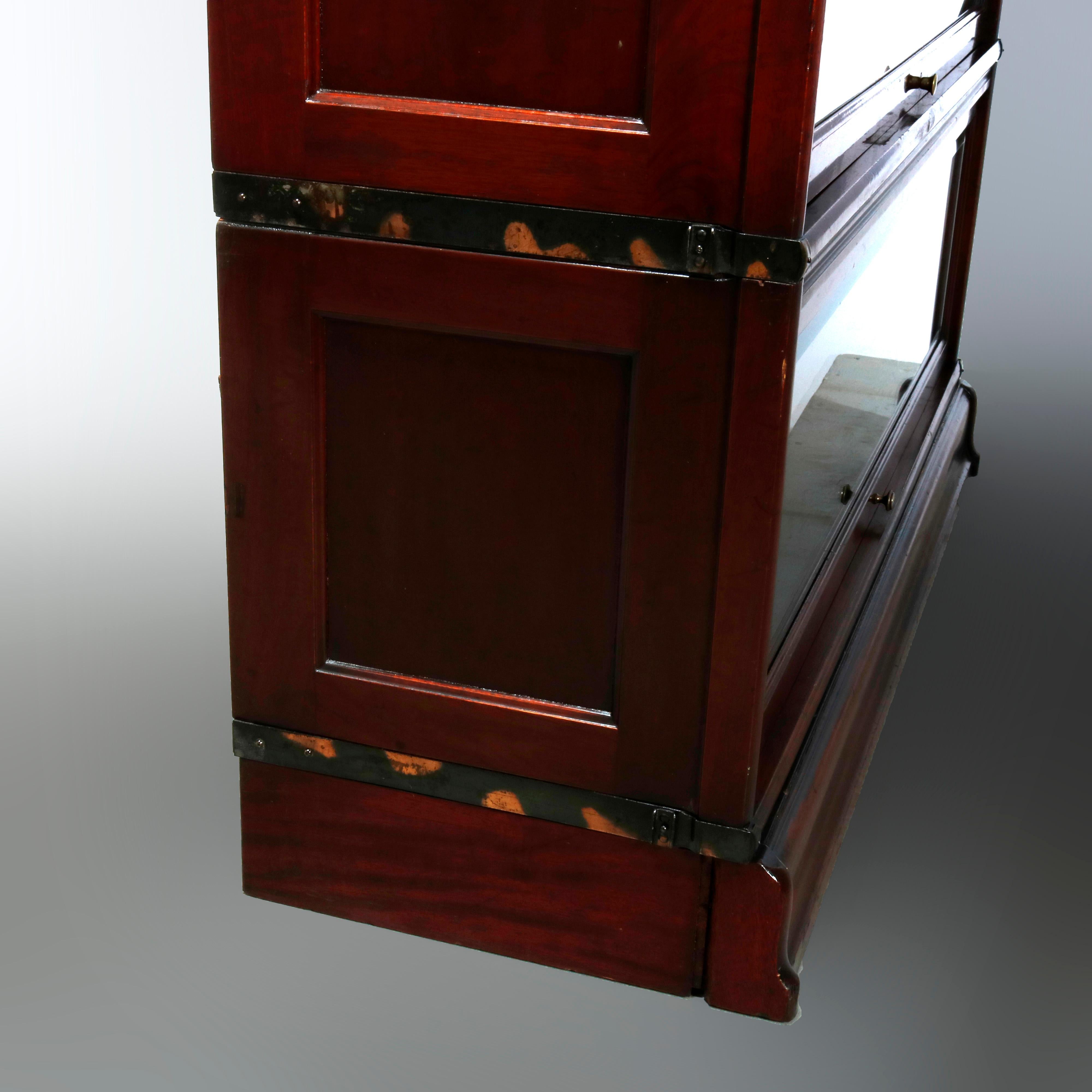 Antique Arts & Crafts Globe Wernicke Mahogany Stack Barrister Bookcase, C1920 5