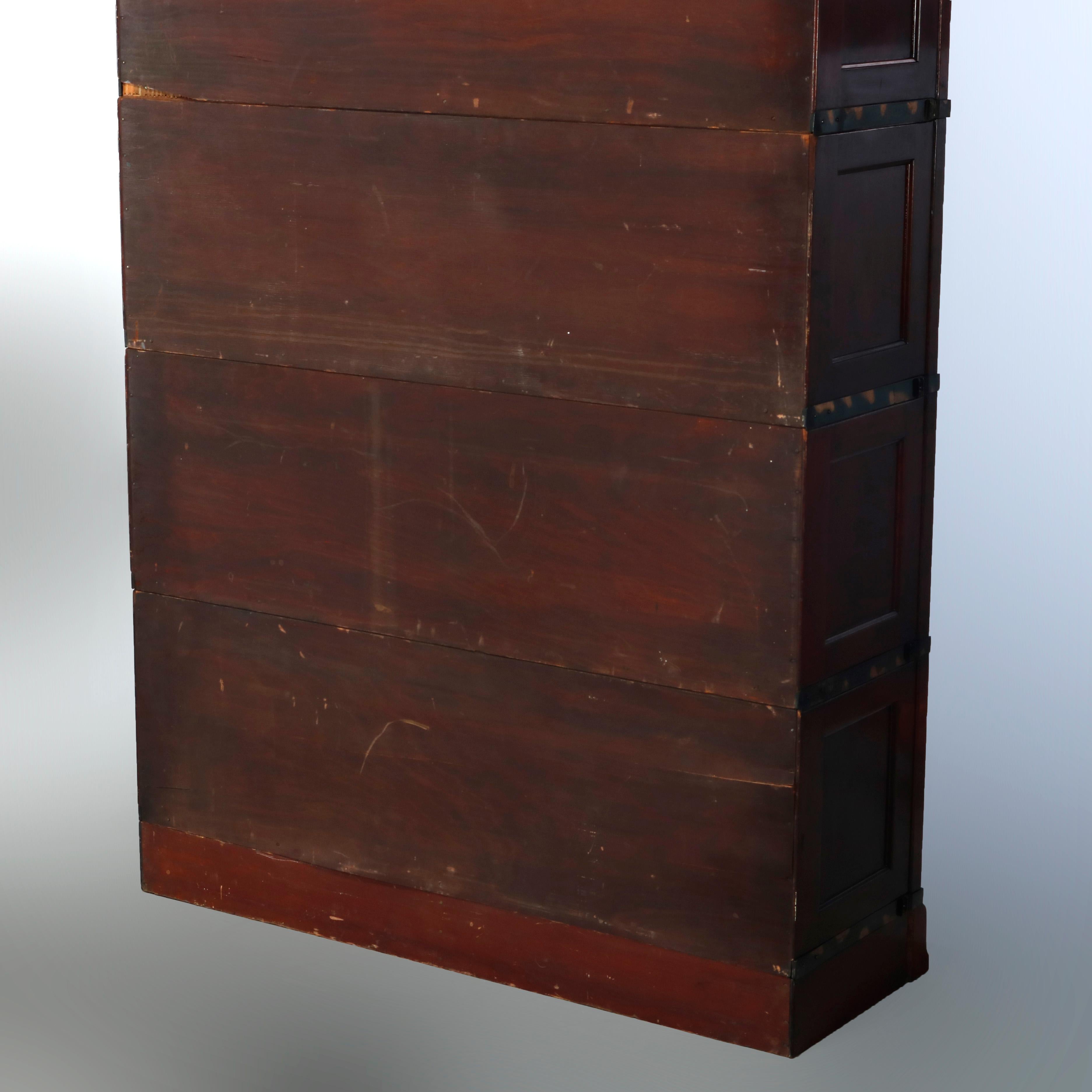 Antique Arts & Crafts Globe Wernicke Mahogany Stack Barrister Bookcase, C1920 8