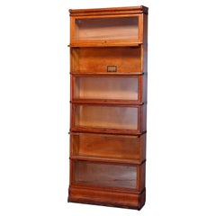 Antique Arts & Crafts Globe Wernicke Oak Barrister Bookcase, c1910