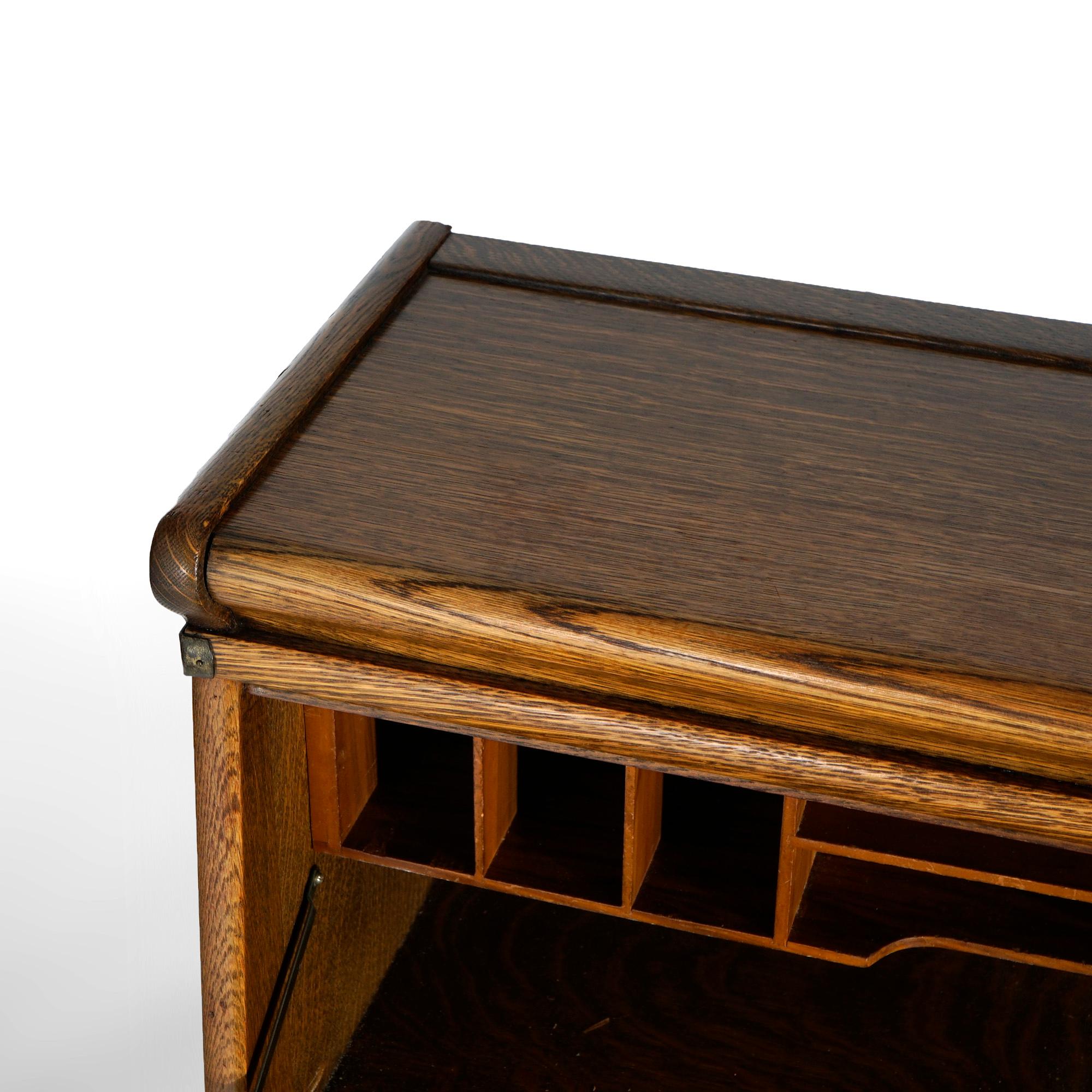 20th Century Antique Arts & Crafts Globe Wernicke Oak Barrister Secretary Bookcase c1910