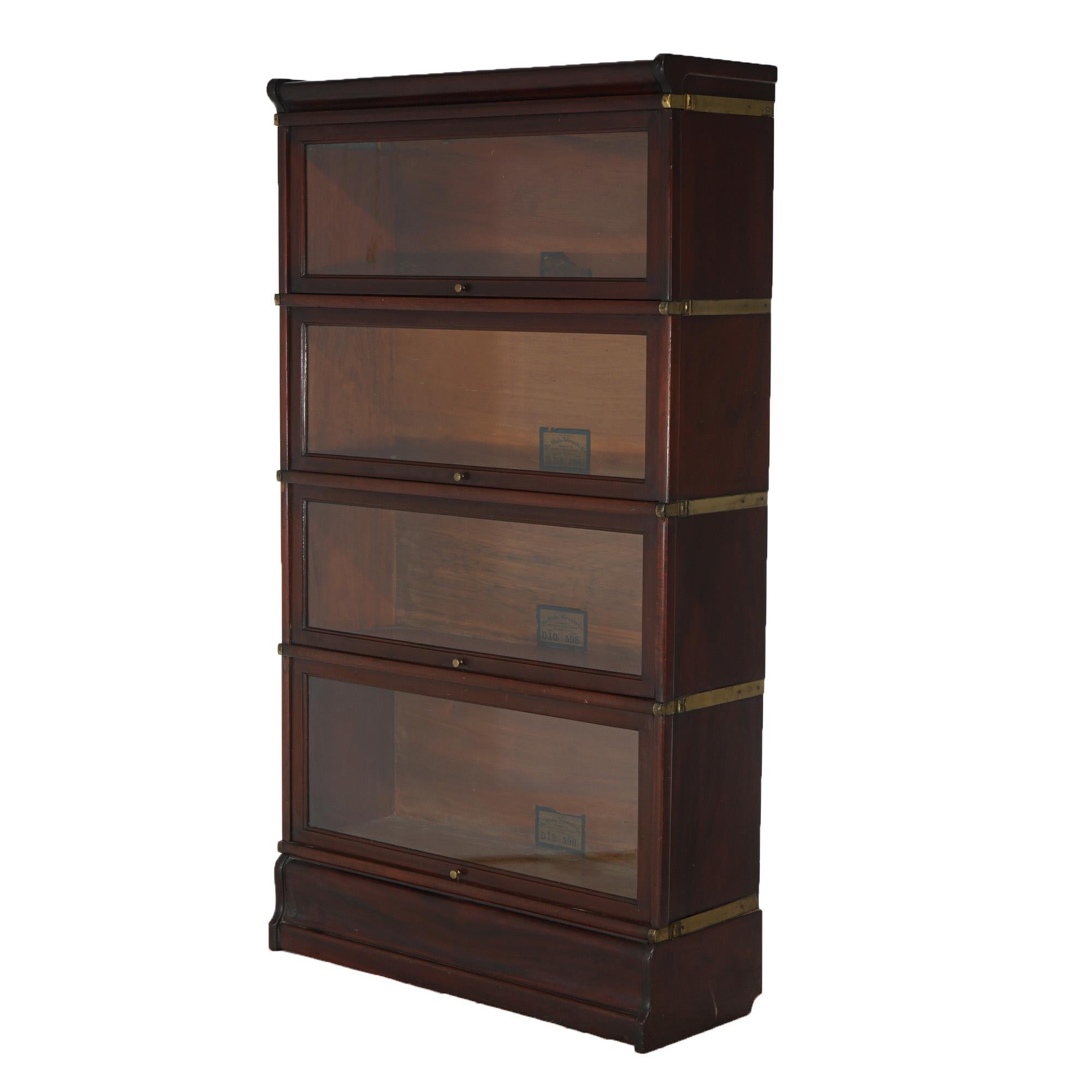 Antique Arts and Crafts Globe Wernicke Oak FourStack Barrister