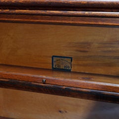 Antique Arts & Crafts Globe Wernicke Oak Three-Stack Barrister Bookcase, c1910