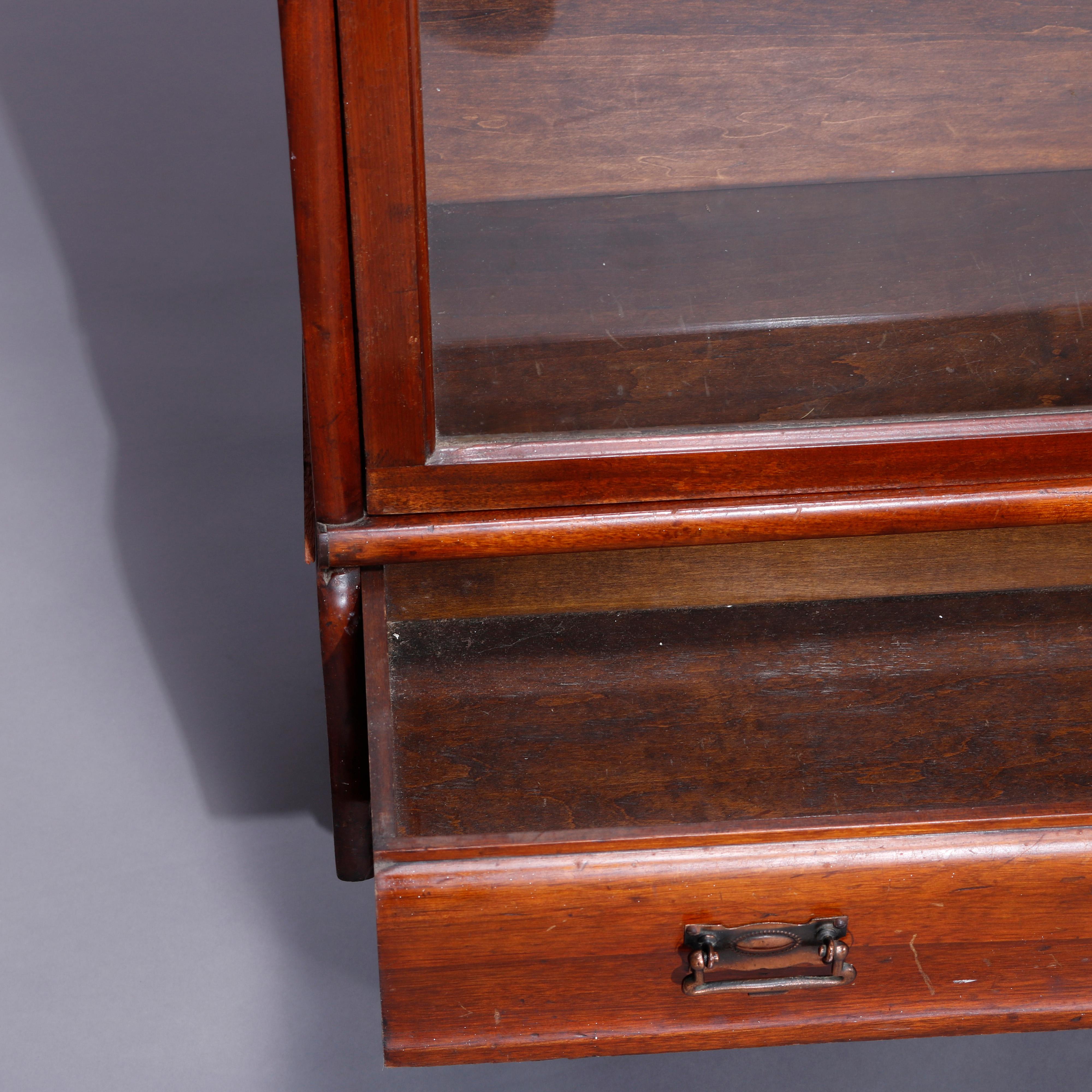 Arts and Crafts Antique Arts & Crafts Globe Wernicke School Mahogany Barrister Bookcase, c1910