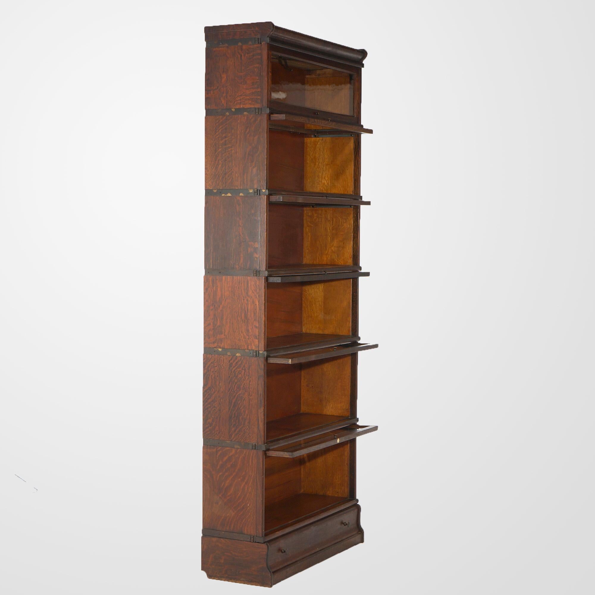 Antique Arts & Crafts Globe Wernicke Six Stack Barrister Bookcase Circa 1910 8