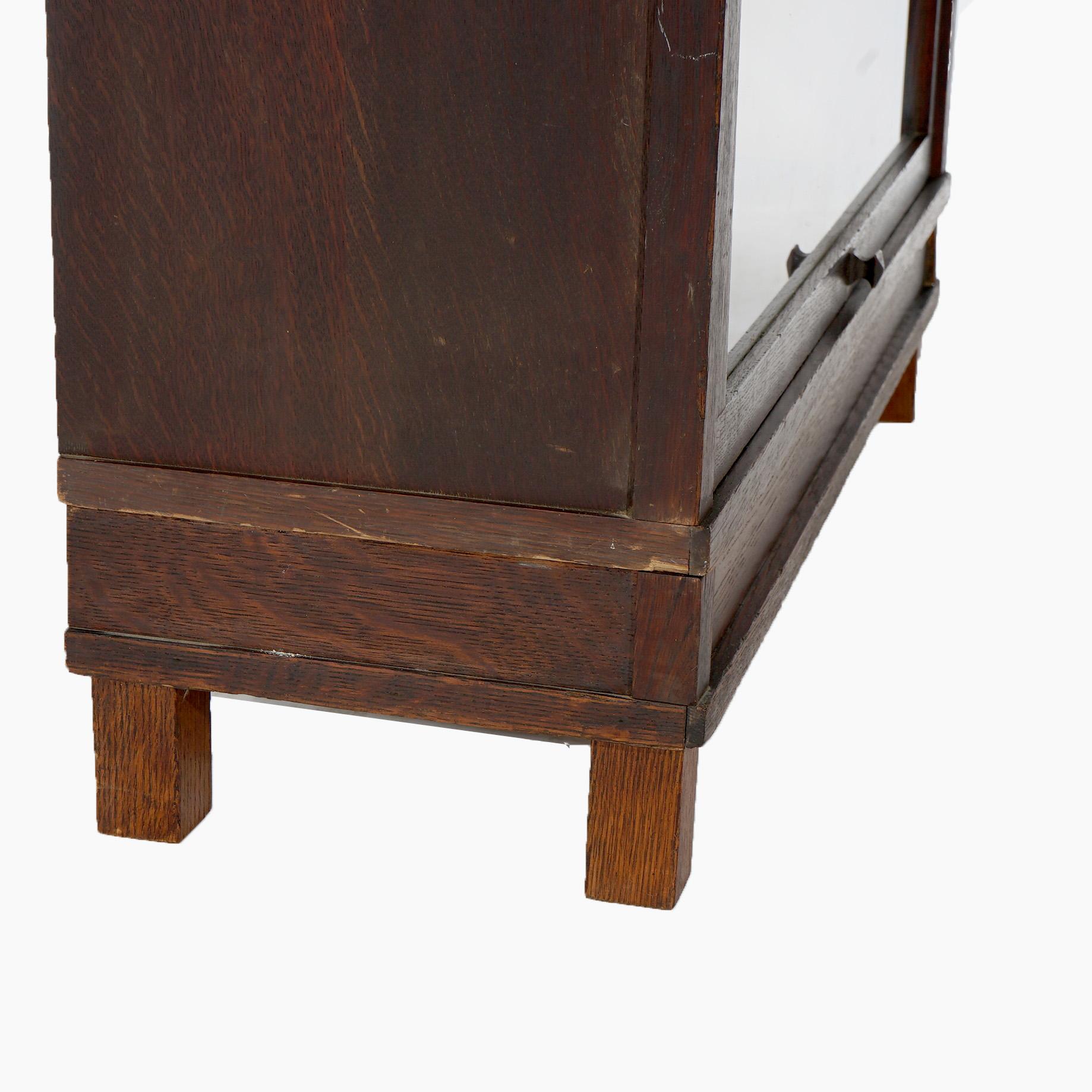 Antique Arts & Crafts Globe Wernicke Three Stack Barrister Bookcase, circa 1910 3