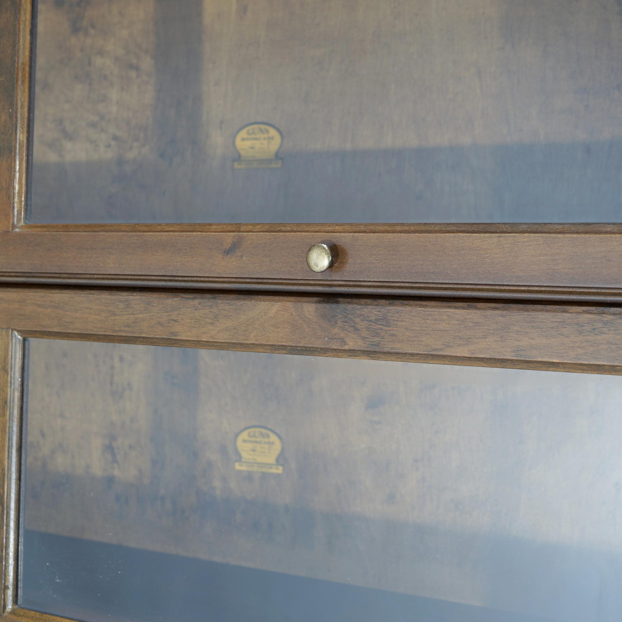 Antique Arts & Crafts Gunn Mahogany Double Barrister Bookcase, C1910 2