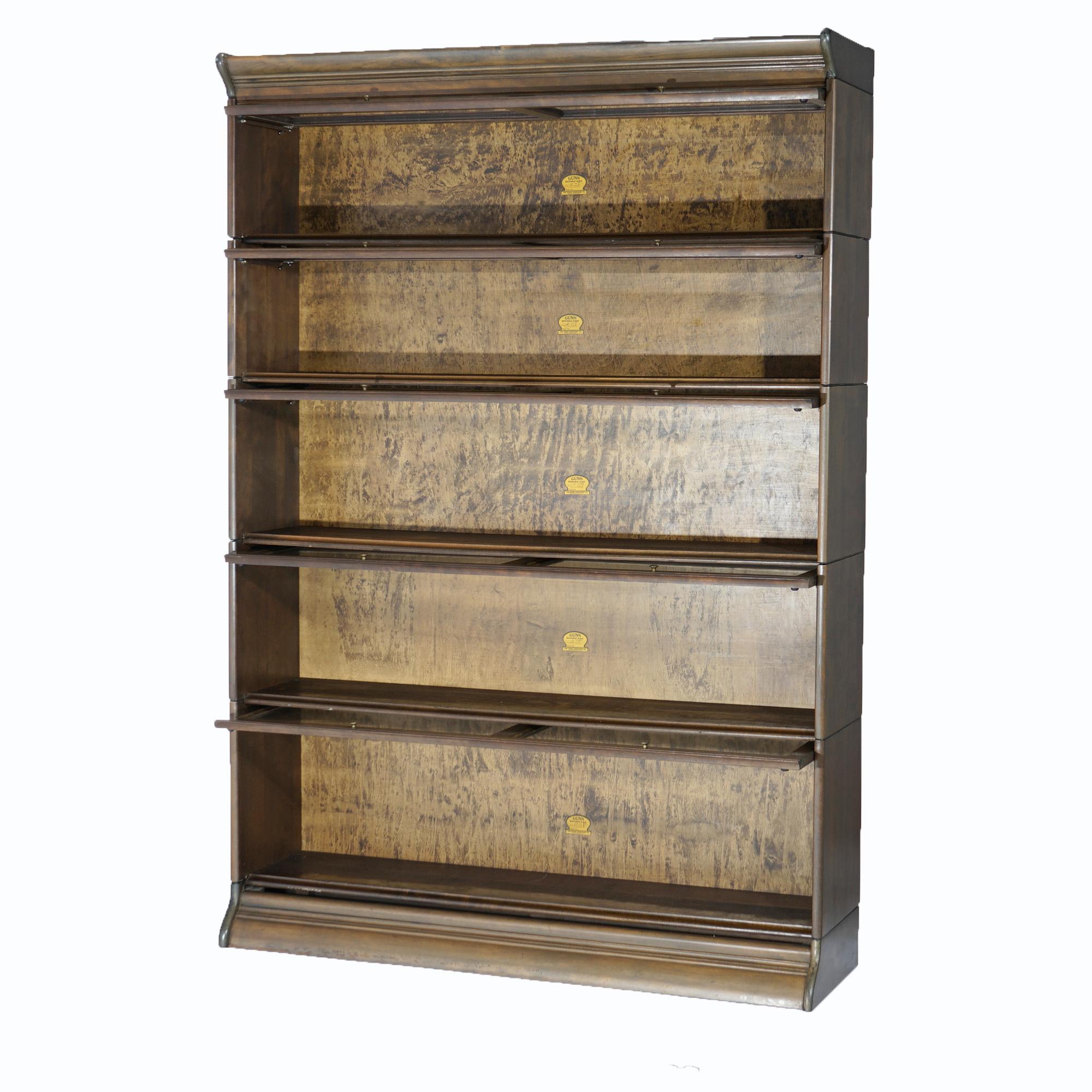 barrister bookcase with leaded glass