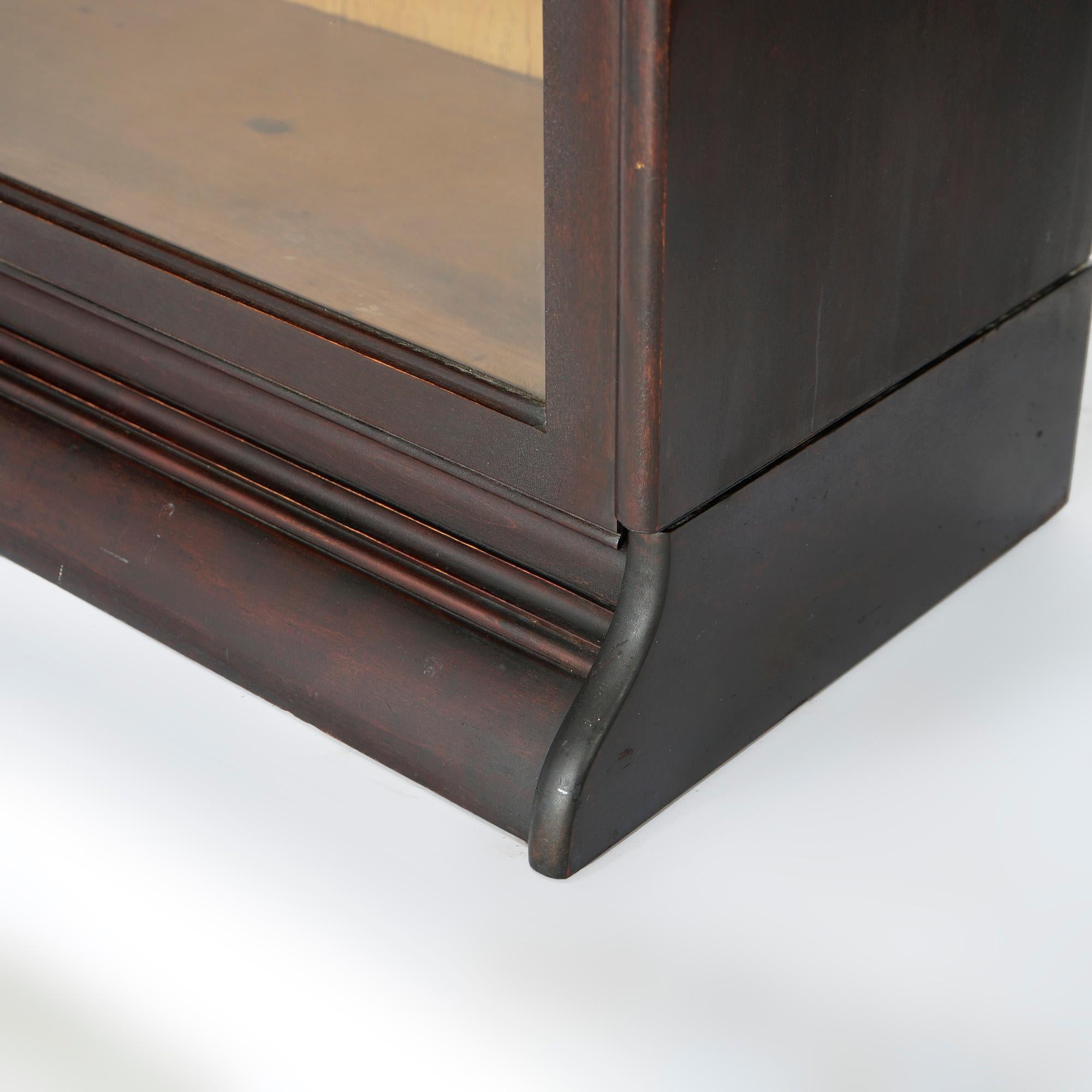 Antique Arts & Crafts Gunn Mahogany Four Stack Barrister Bookcase circa 1890 4