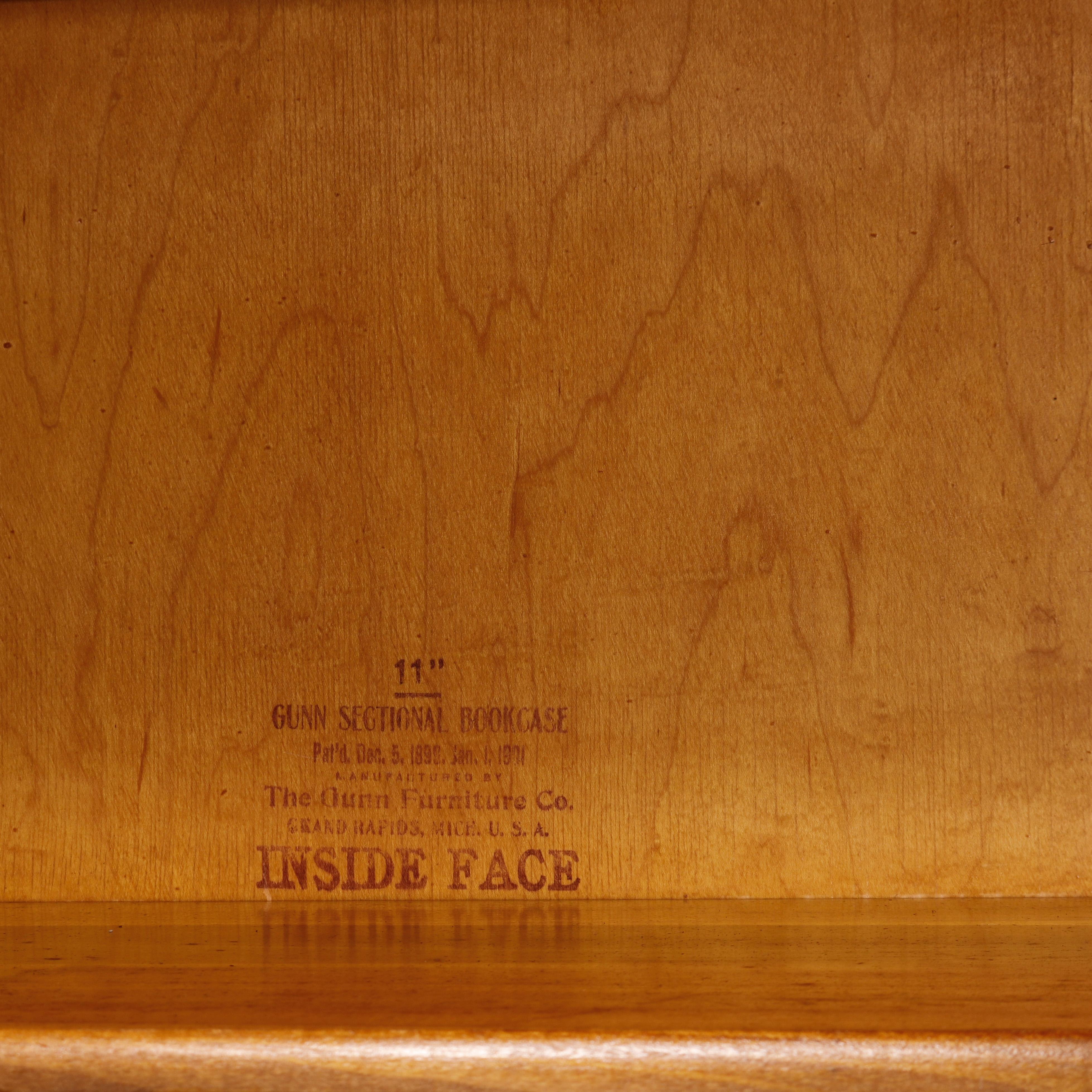 Antique Arts & Crafts Gunn Oak Six-Stack Barrister Bookcase, C1910 1