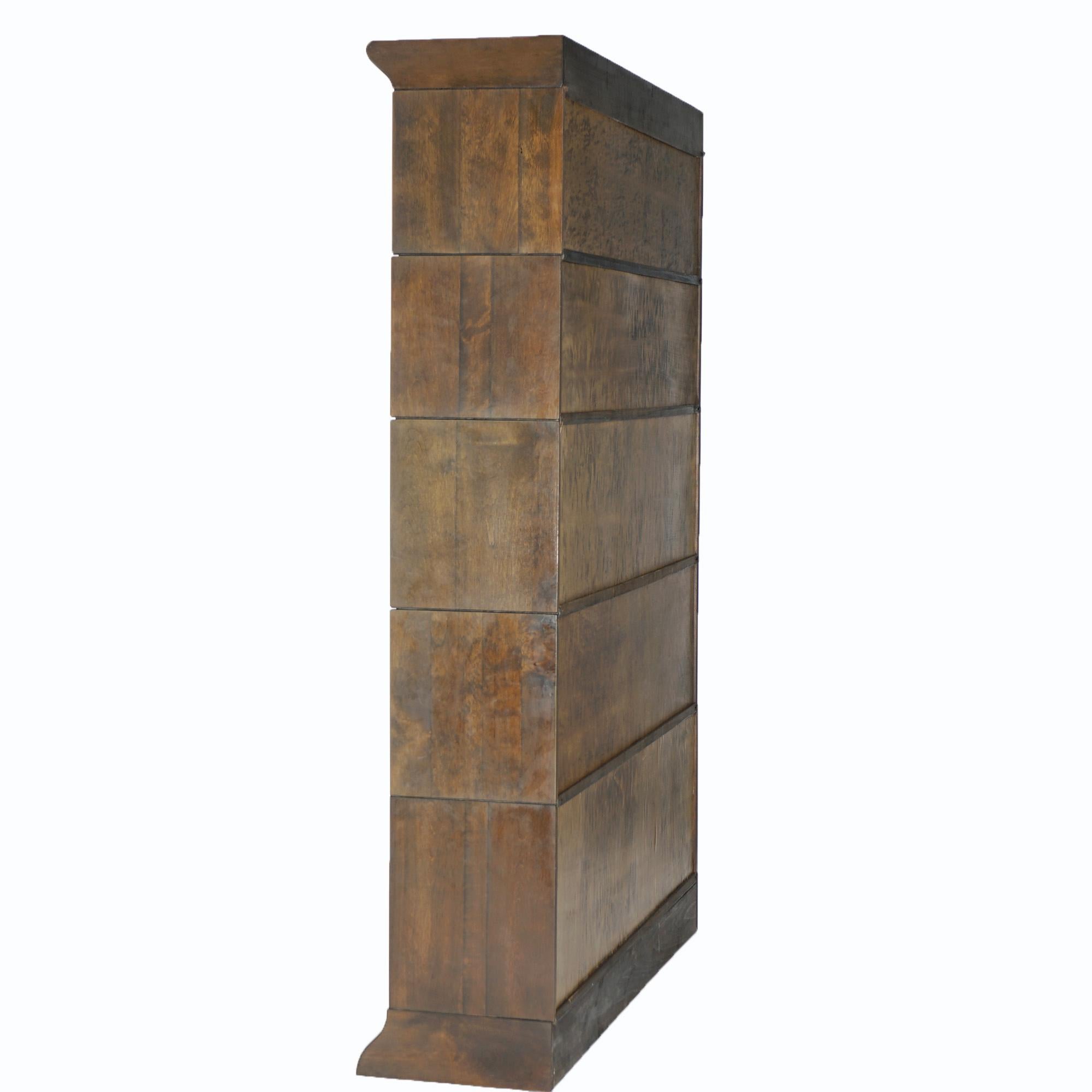 Arts and Crafts Antique Arts & Crafts Gunn Stack Mahogany Barrister Double Bookcase, C1910