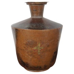Antique Arts & Crafts Hammered Dovetailed Copper Jug Vase Urn