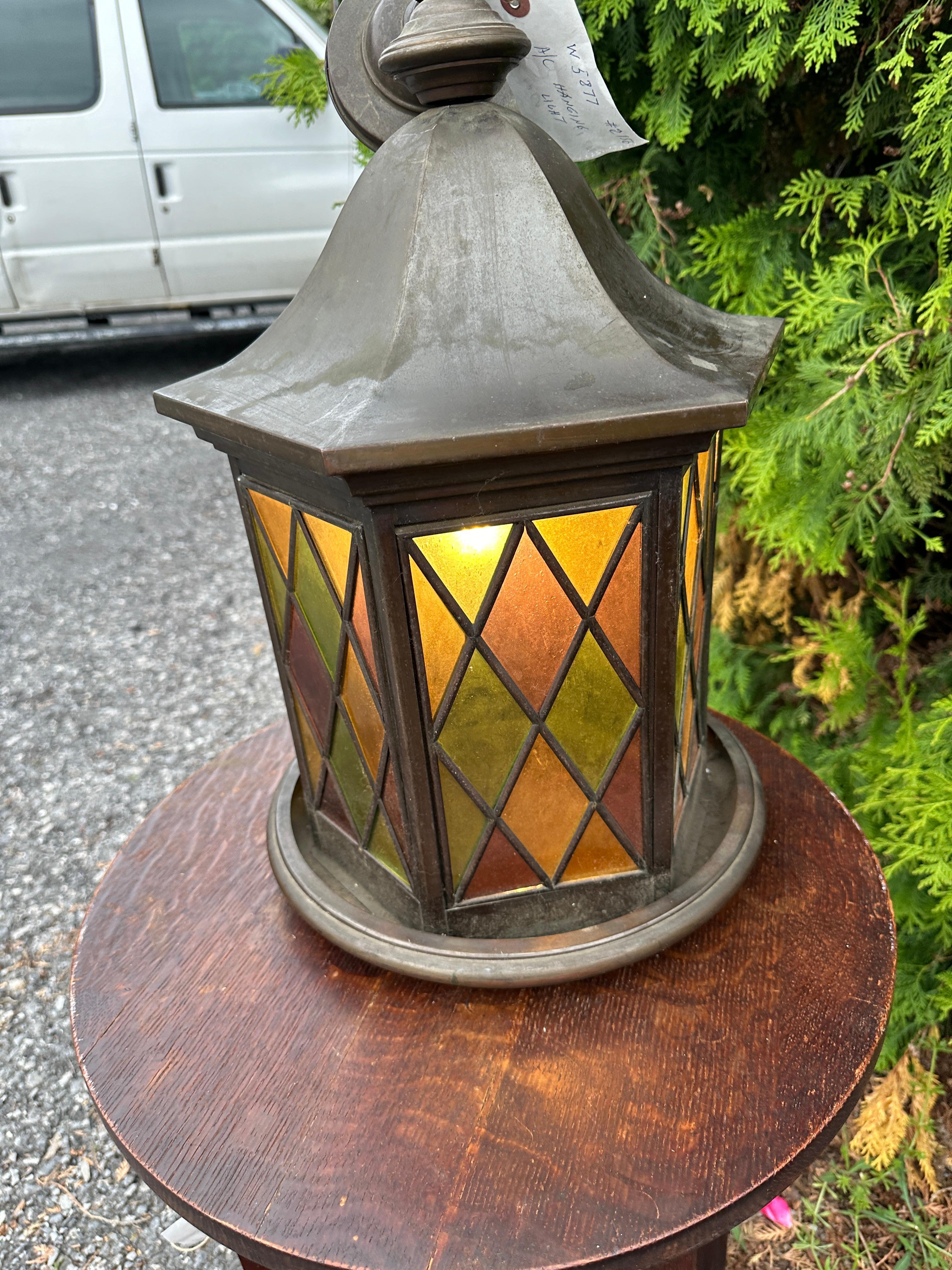 Arte Antiques e Artigianato MADE IN USA  missione Lampada a sospensione -  L'epoca di Stickley.  W5877 in vendita 7