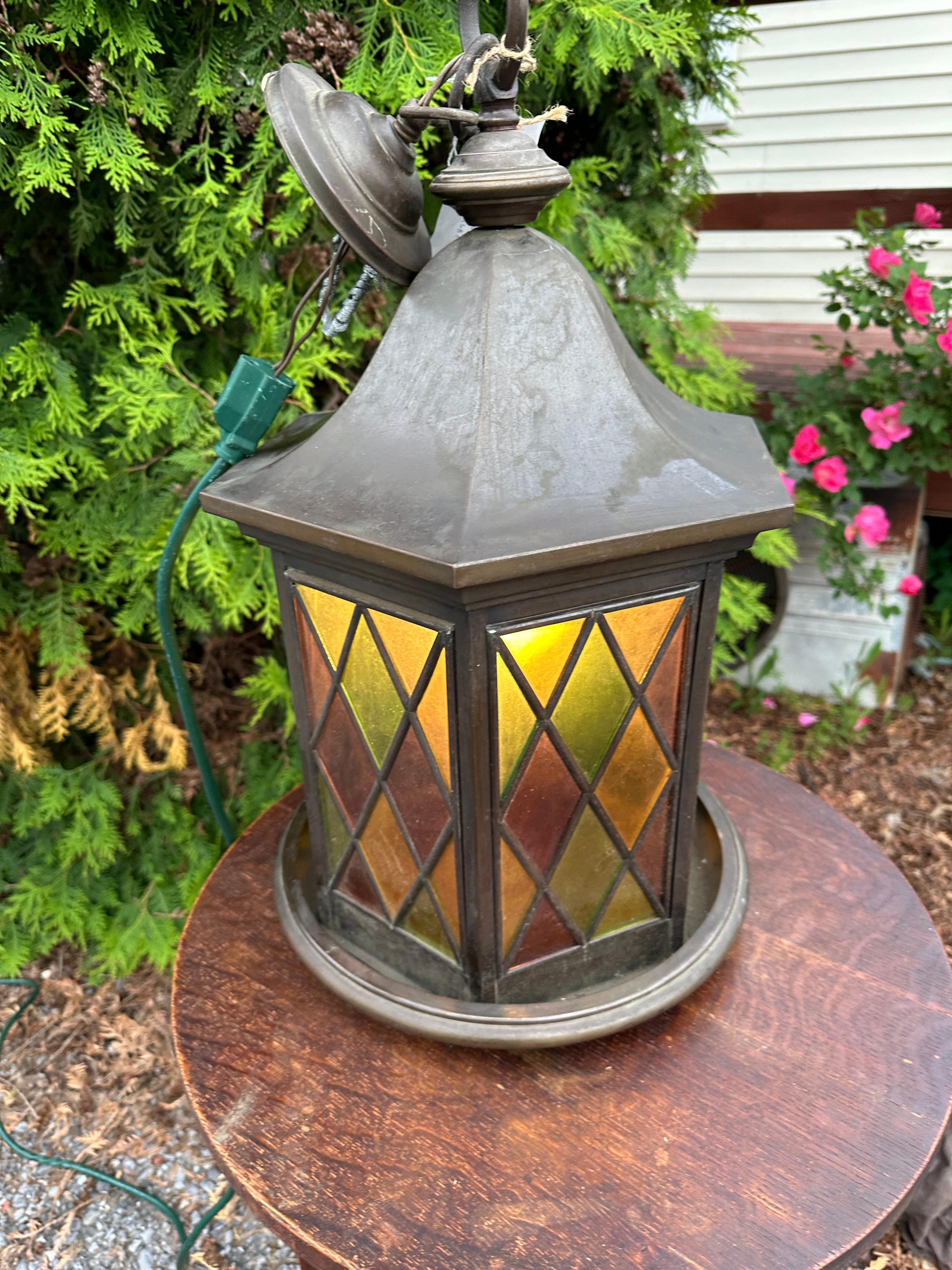 Arte Antiques e Artigianato MADE IN USA  missione Lampada a sospensione -  L'epoca di Stickley.  W5877 In condizioni buone in vendita a Shamokin Dam, PA