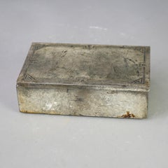 Antique Arts & Crafts Heintz Sterling Silver on Bronze Box c1910