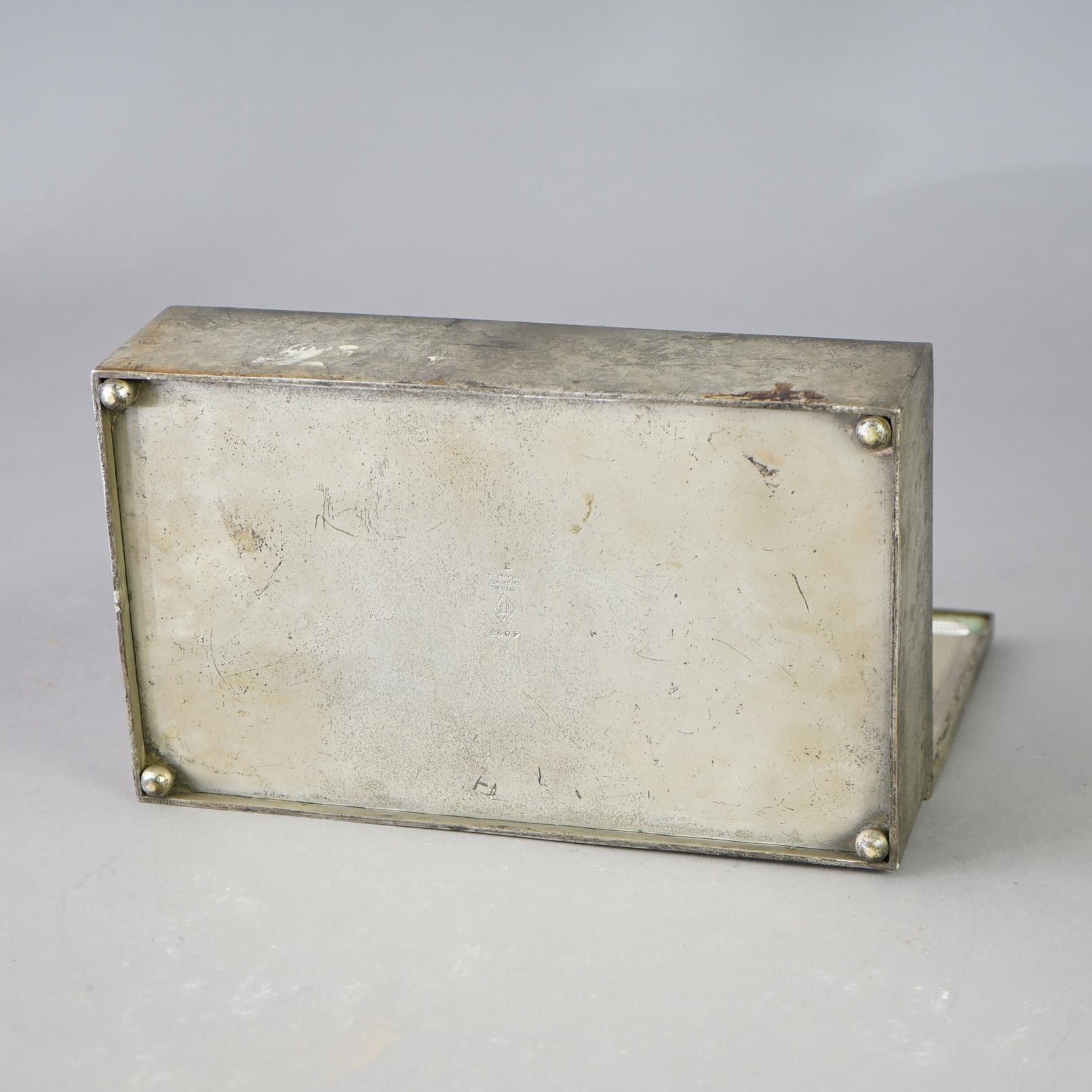 Antique Arts & Crafts Heintz Sterling Silver on Bronze Box c1910 3