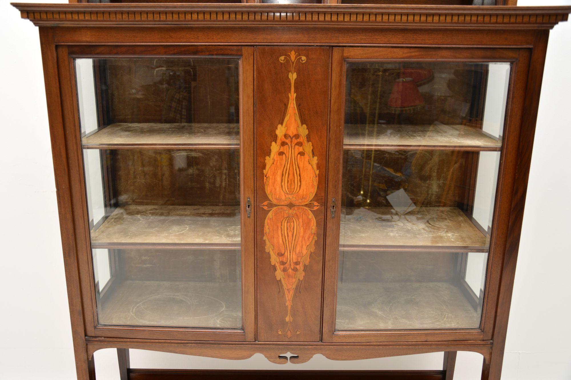 Antique Arts & Crafts Inlaid Mahogany Cabinet Liberty of London 7