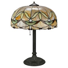 Antique Arts & Crafts J.a. Whaley Leaded Glass Table Lamp circa 1920