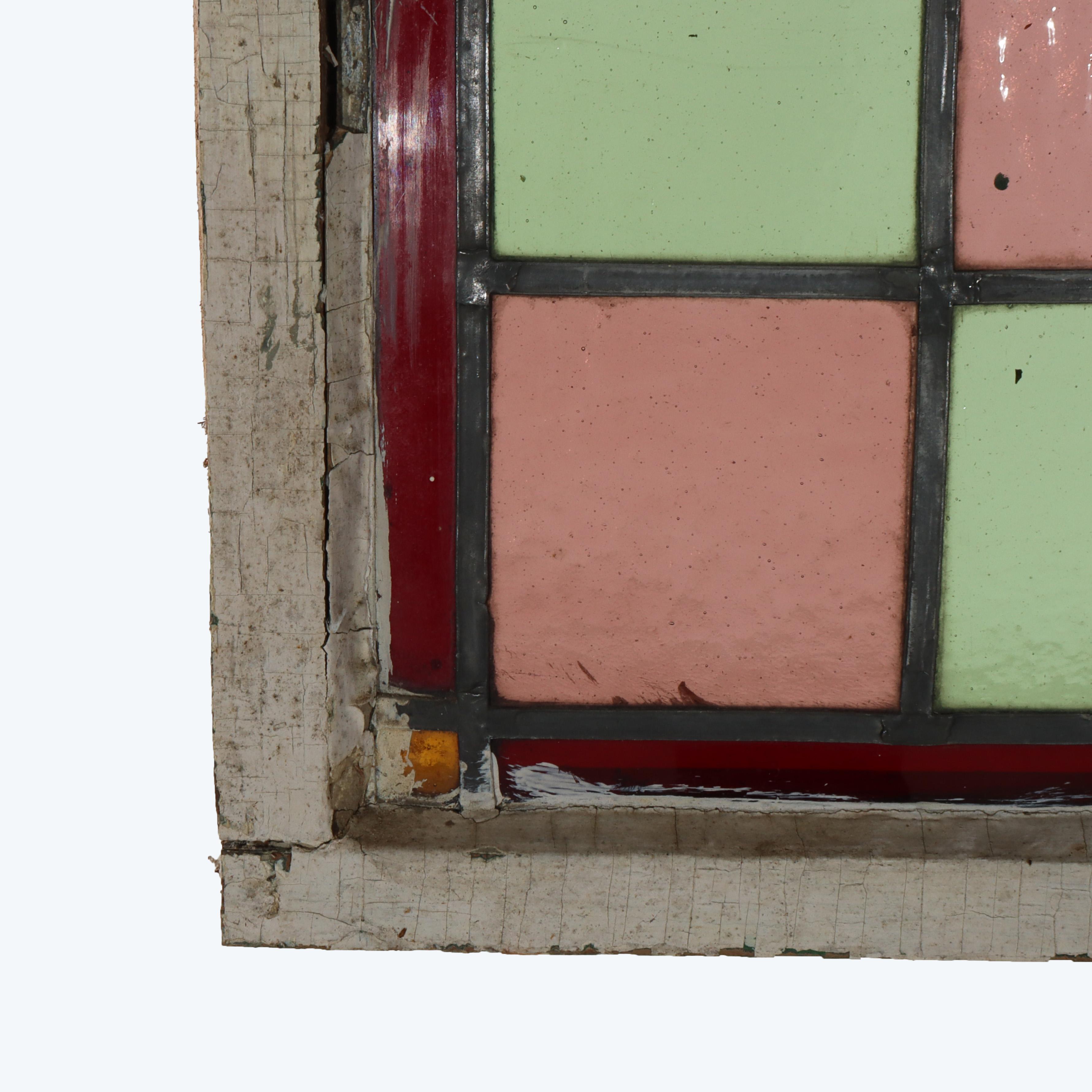 Antique Arts and Crafts Leaded Stained Glass Window C1920 For Sale at ...