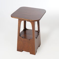 Antique Arts & Crafts Limbert by Stickley Mission Oak Lamp Stand, 20th C