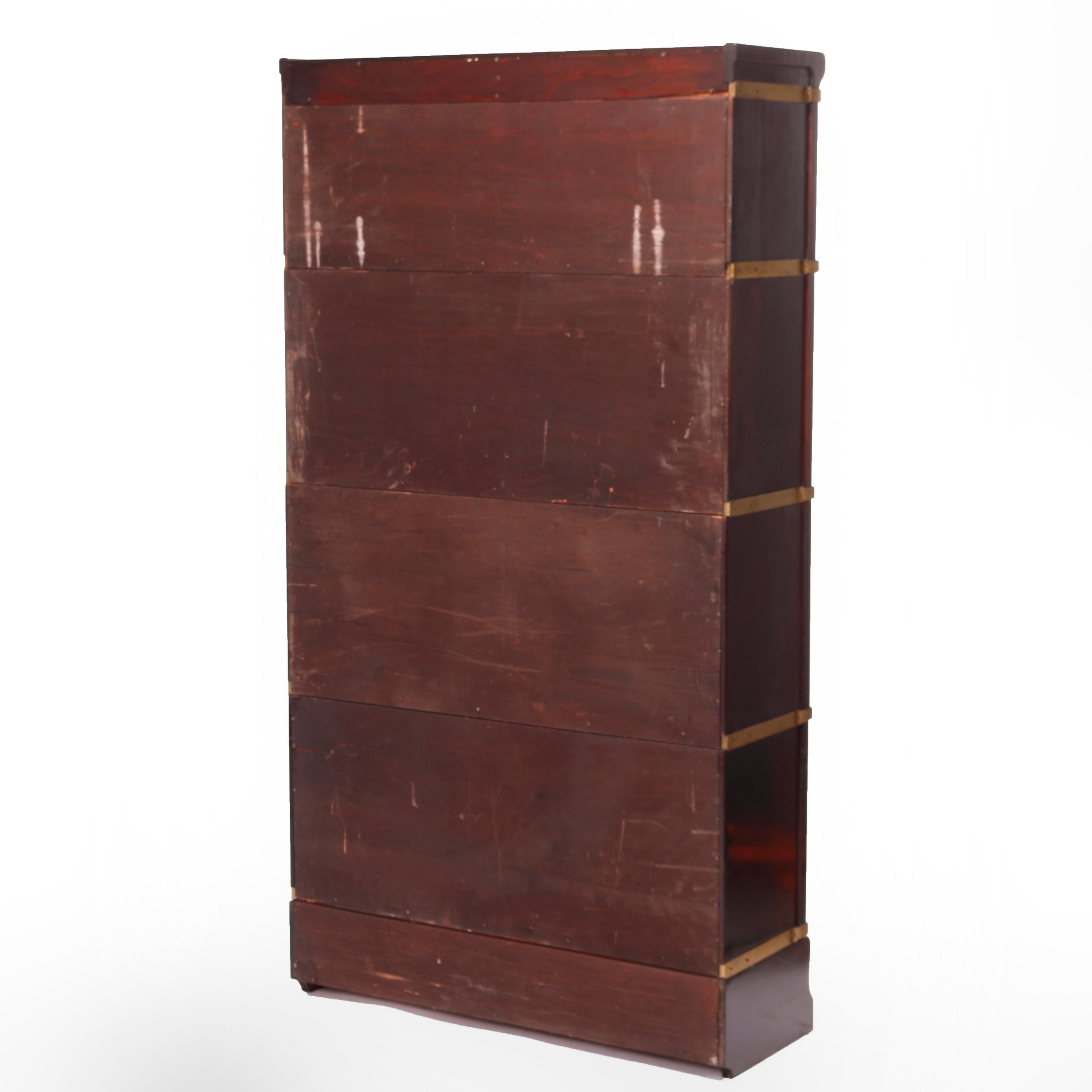 Antique Arts & Crafts Globe Wernicke Oak Stack Barrister Bookcase, c1910 8