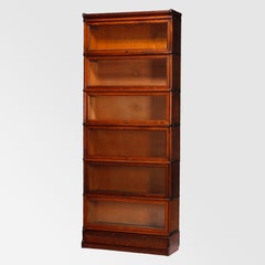 Antique Arts & Crafts Macey Oak Stack Barrister Bookcase, c1910