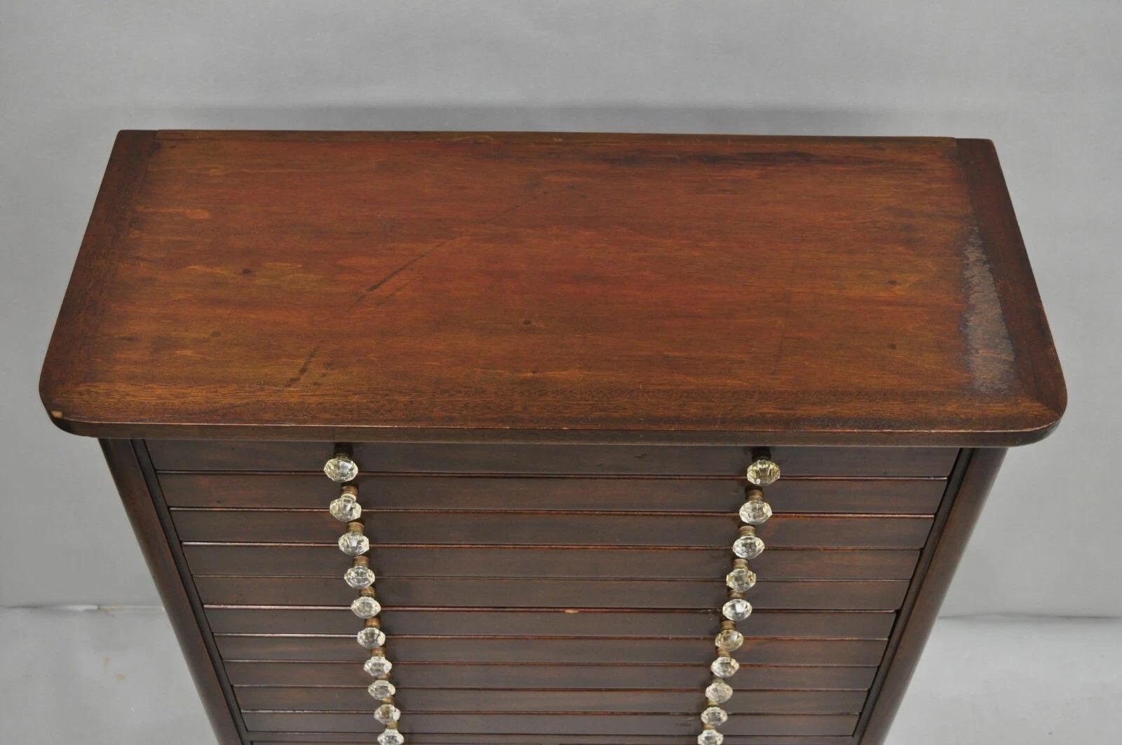 Antiguo gabinete dental médico Arts & Crafts de caoba con 15 cajones y base de mármol en Bueno estado para la venta en Philadelphia, PA