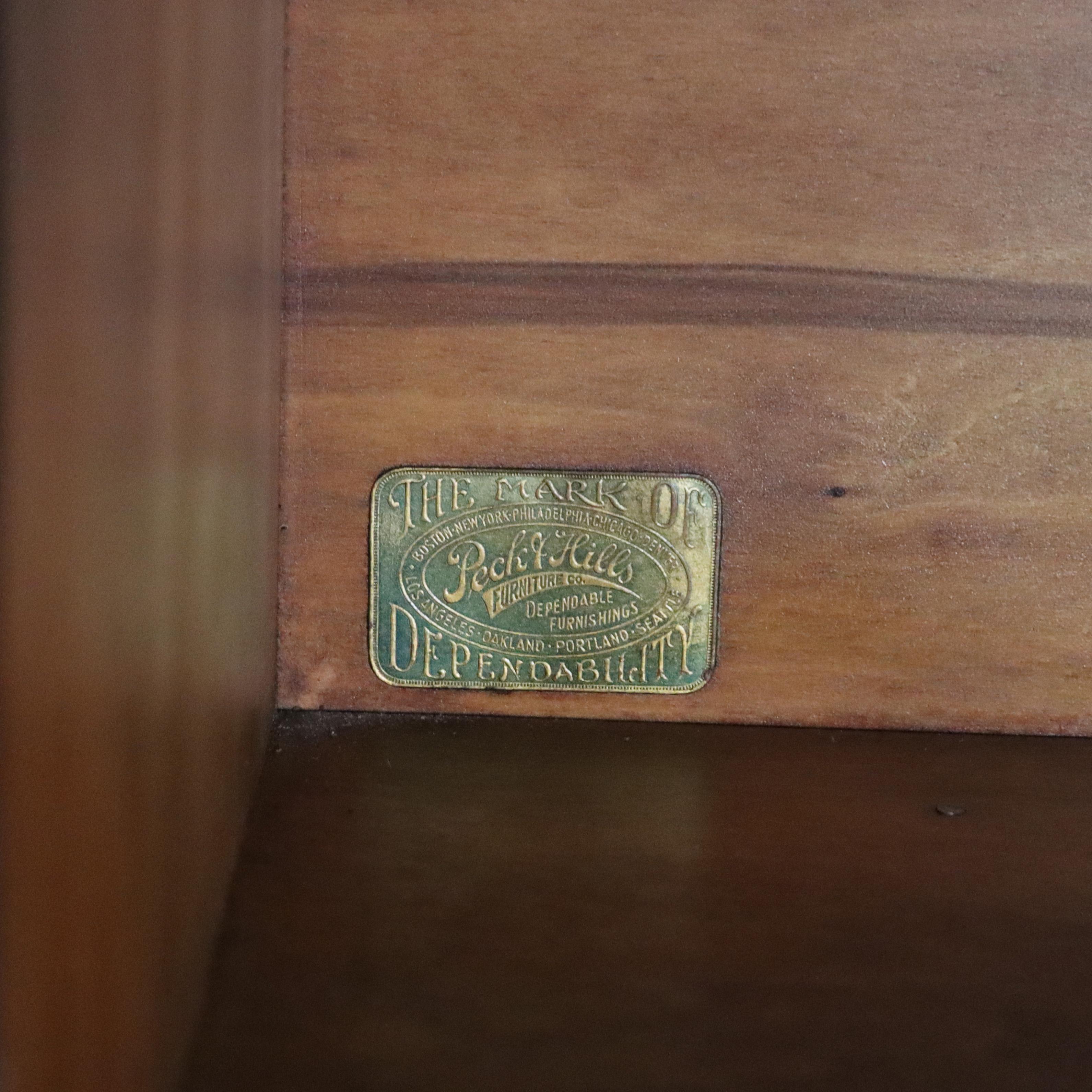 Mogano Antique Arts & Crafts Mahogany 3-Stack Barrister Bookcase c1920 in vendita