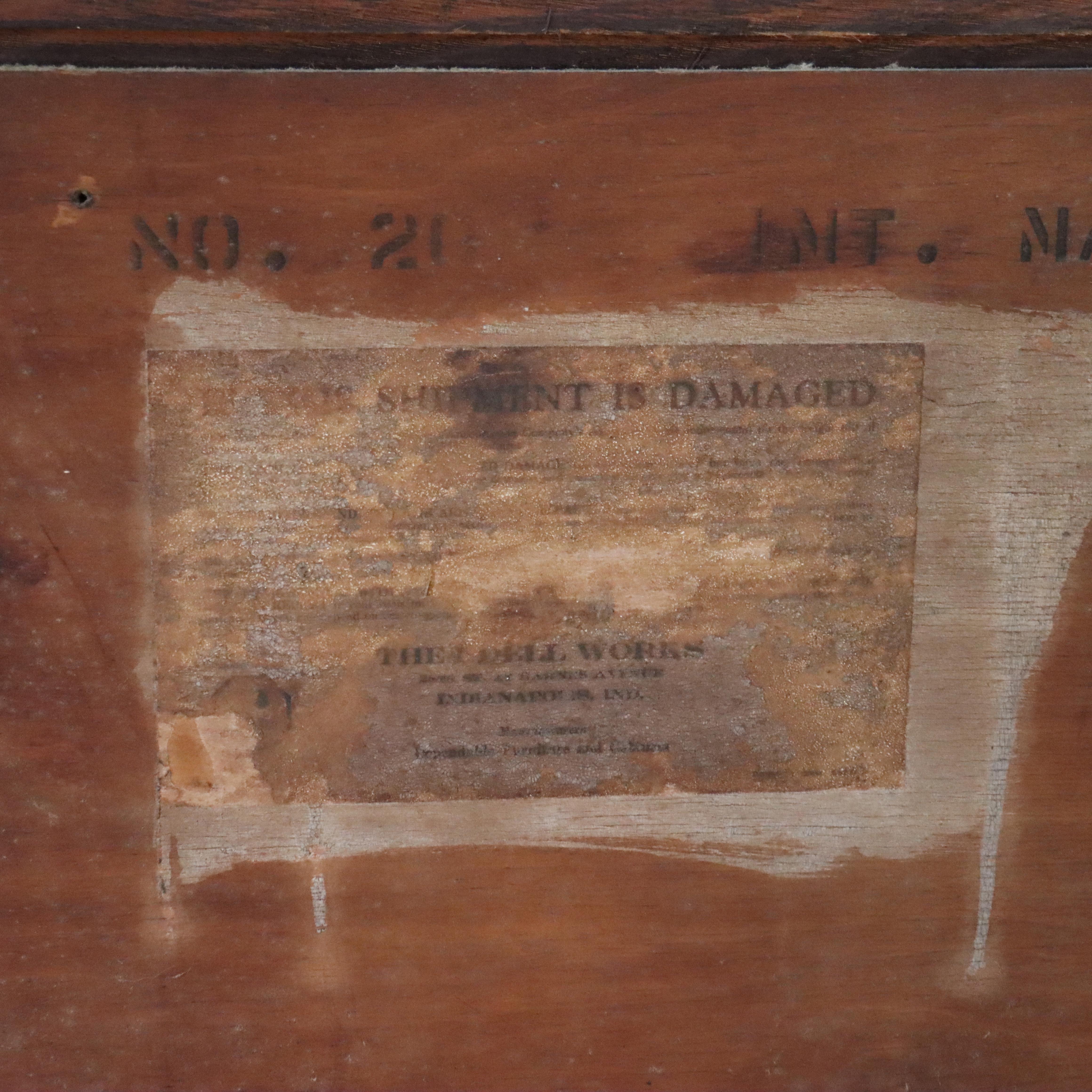 Antique Arts & Crafts Mahogany 3-Stack Barrister Bookcase c1920 in vendita 2