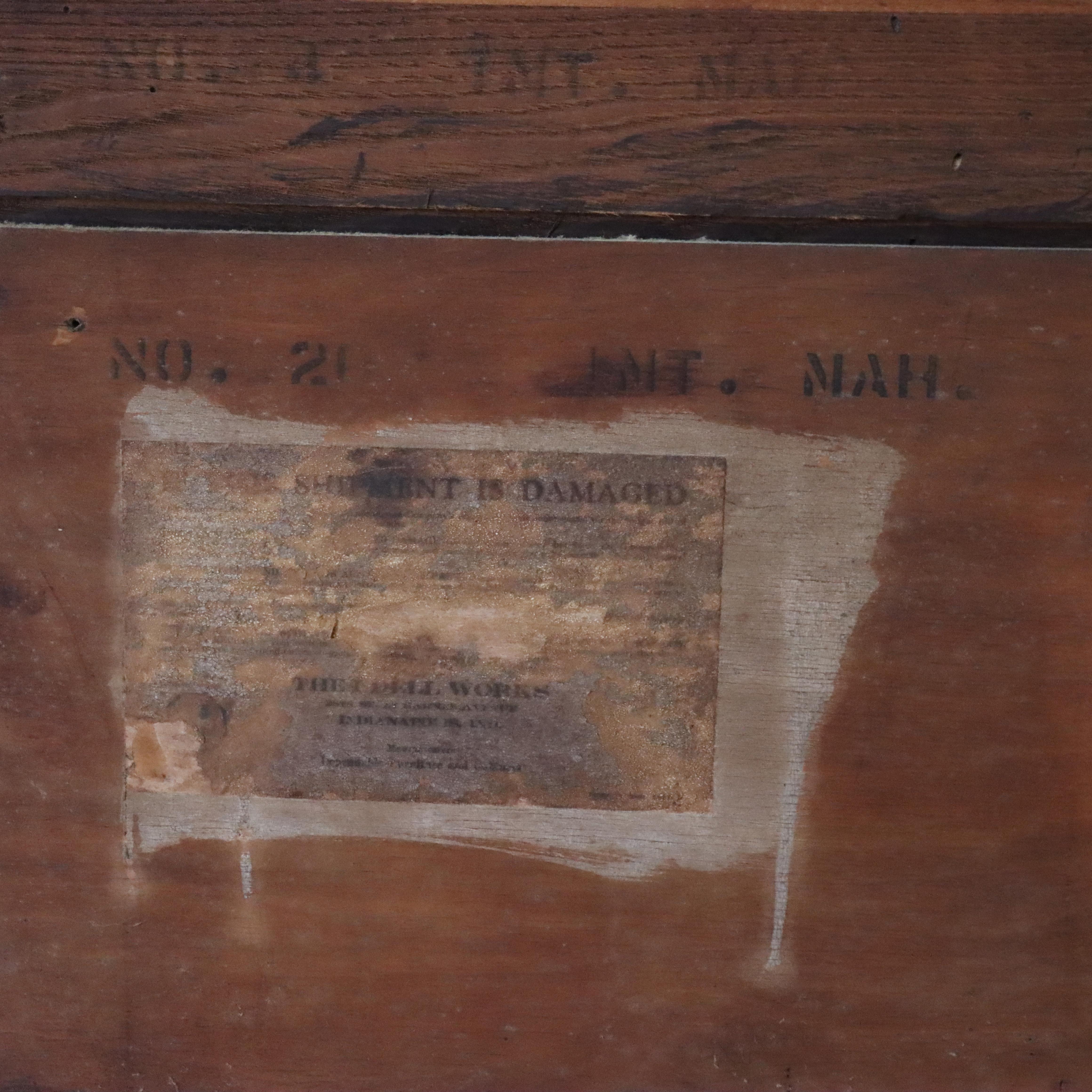 Antique Arts & Crafts Mahogany 3-Stack Barrister Bookcase c1920 in vendita 3