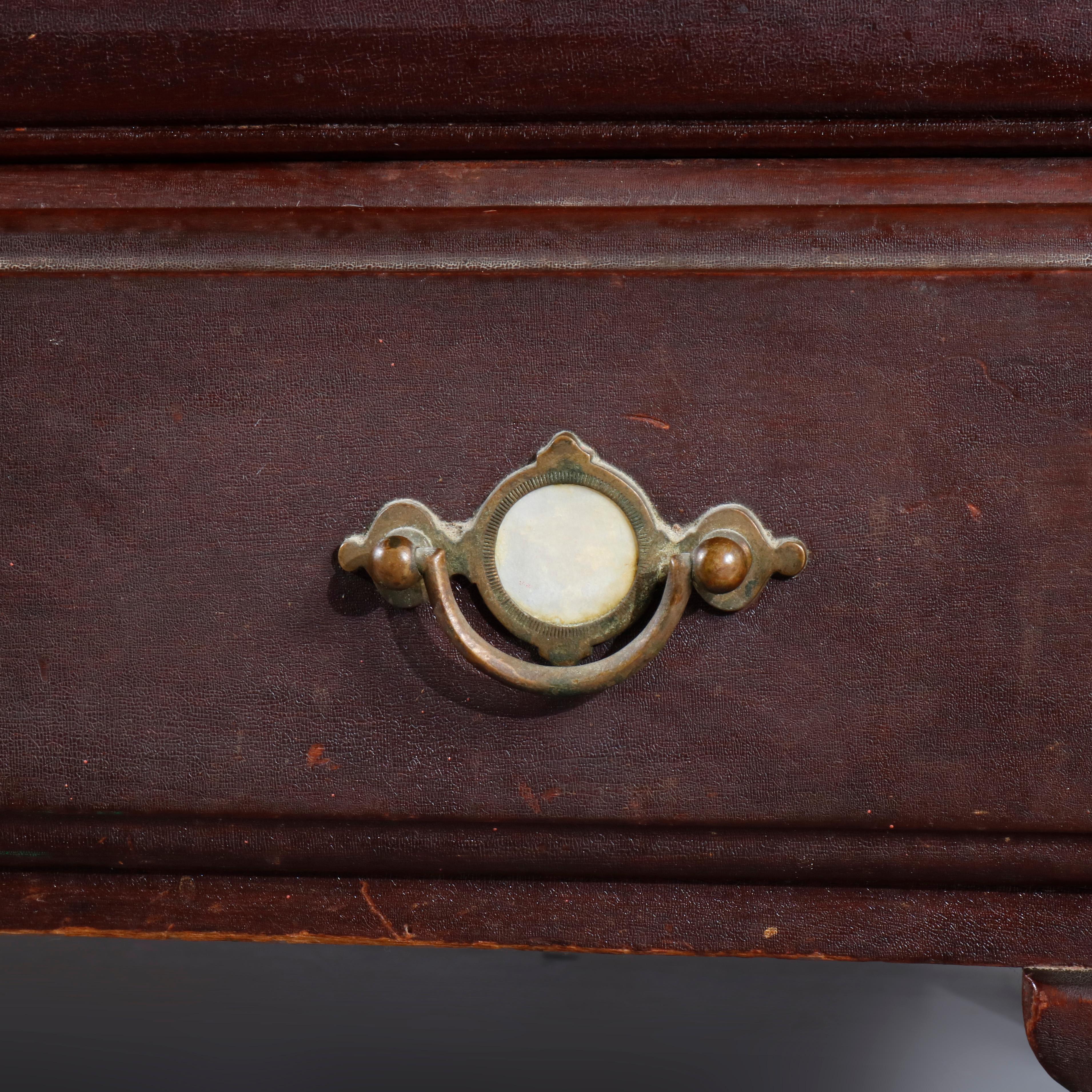 Arts and Crafts Antique Arts & Crafts Mahogany Barrister Bookcase with Mother of Pearl