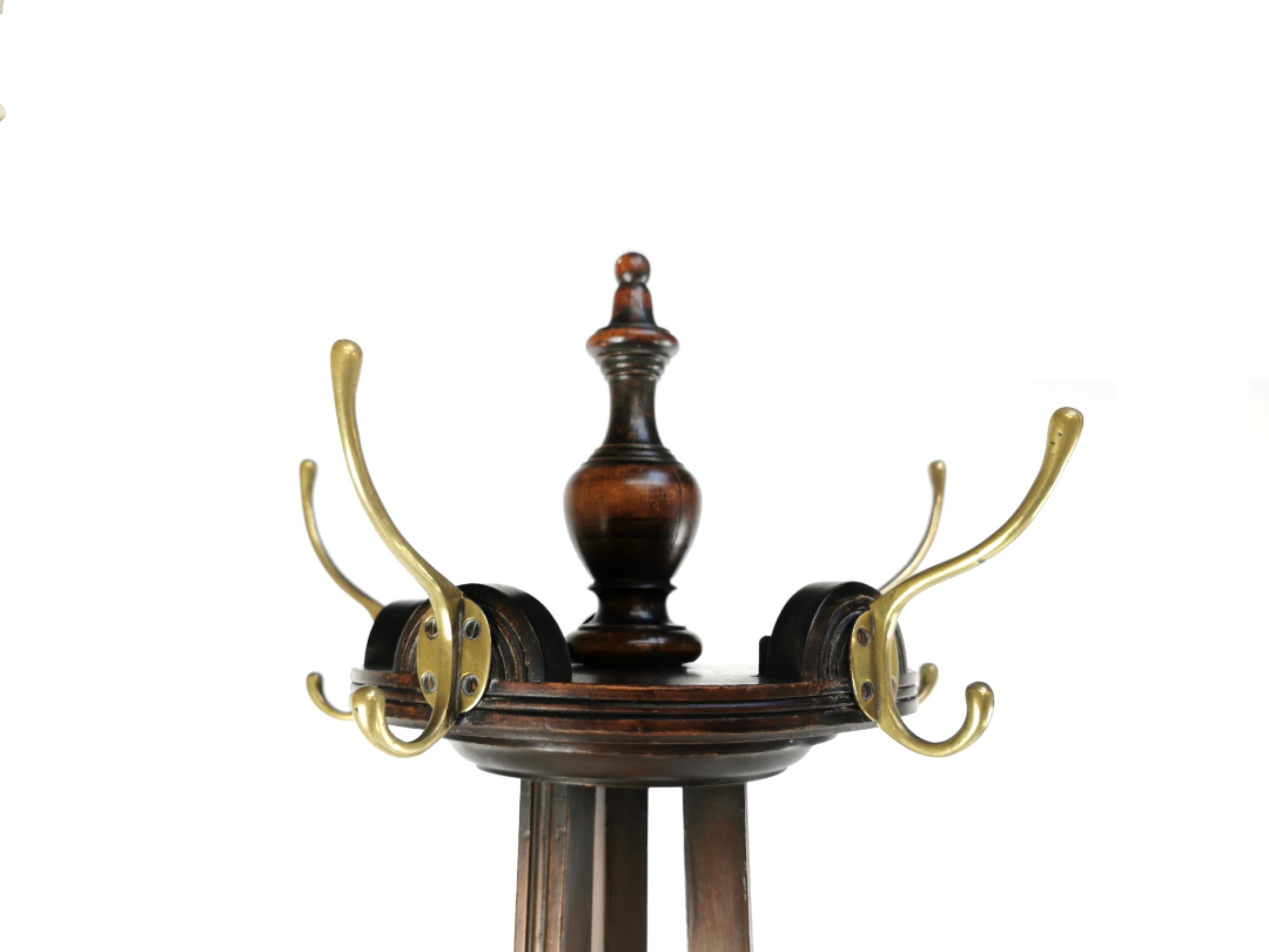 Antique Arts & Crafts Mahogany Coat Umbrella Stick Stand In Good Condition In STOKE ON TRENT, GB