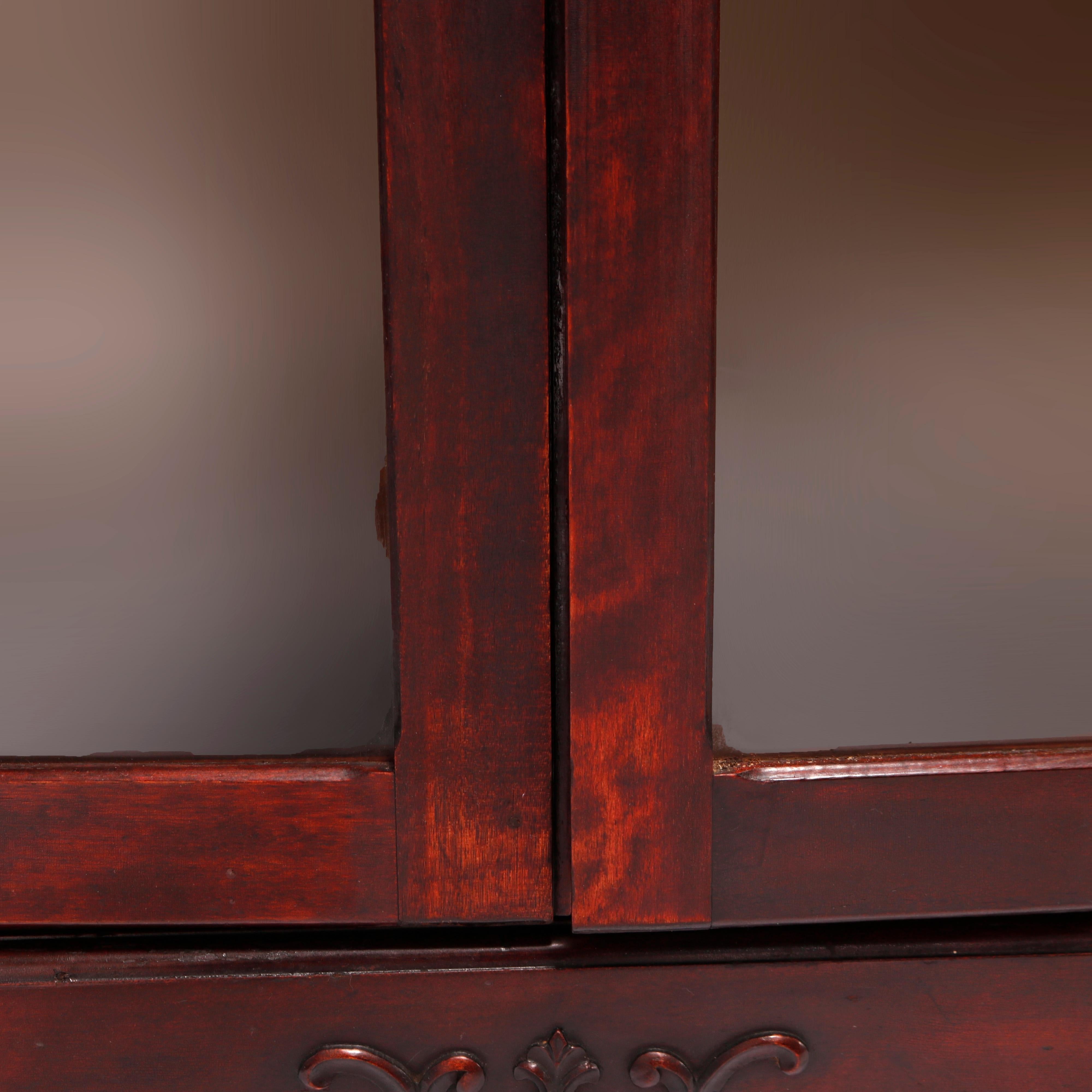 Antique Arts & Crafts Mahogany Double Door Bookcase circa 1910 5