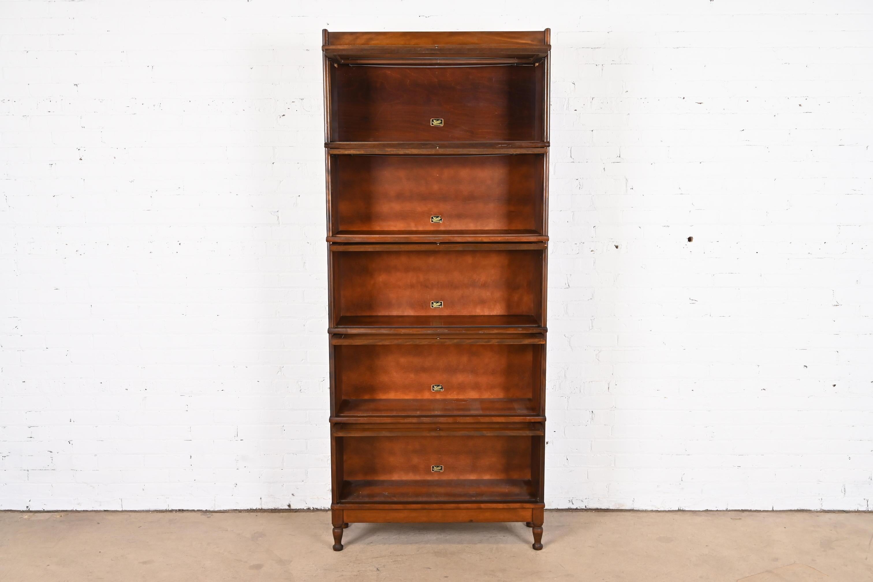 Antique Arts & Crafts Mahogany Five-Stack Barrister Bookcase by Hale, Circa 1920 4