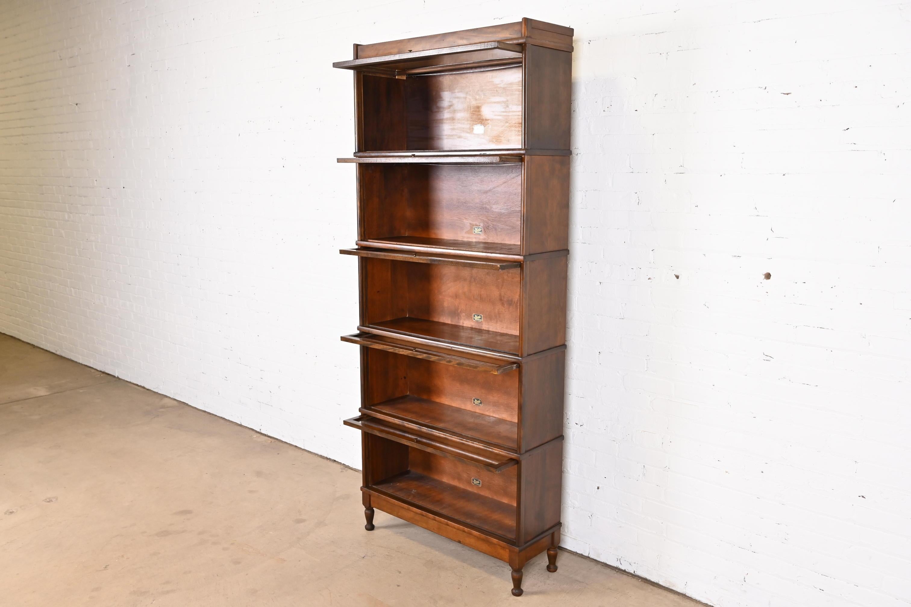 Antique Arts & Crafts Mahogany Five-Stack Barrister Bookcase by Hale, Circa 1920 5