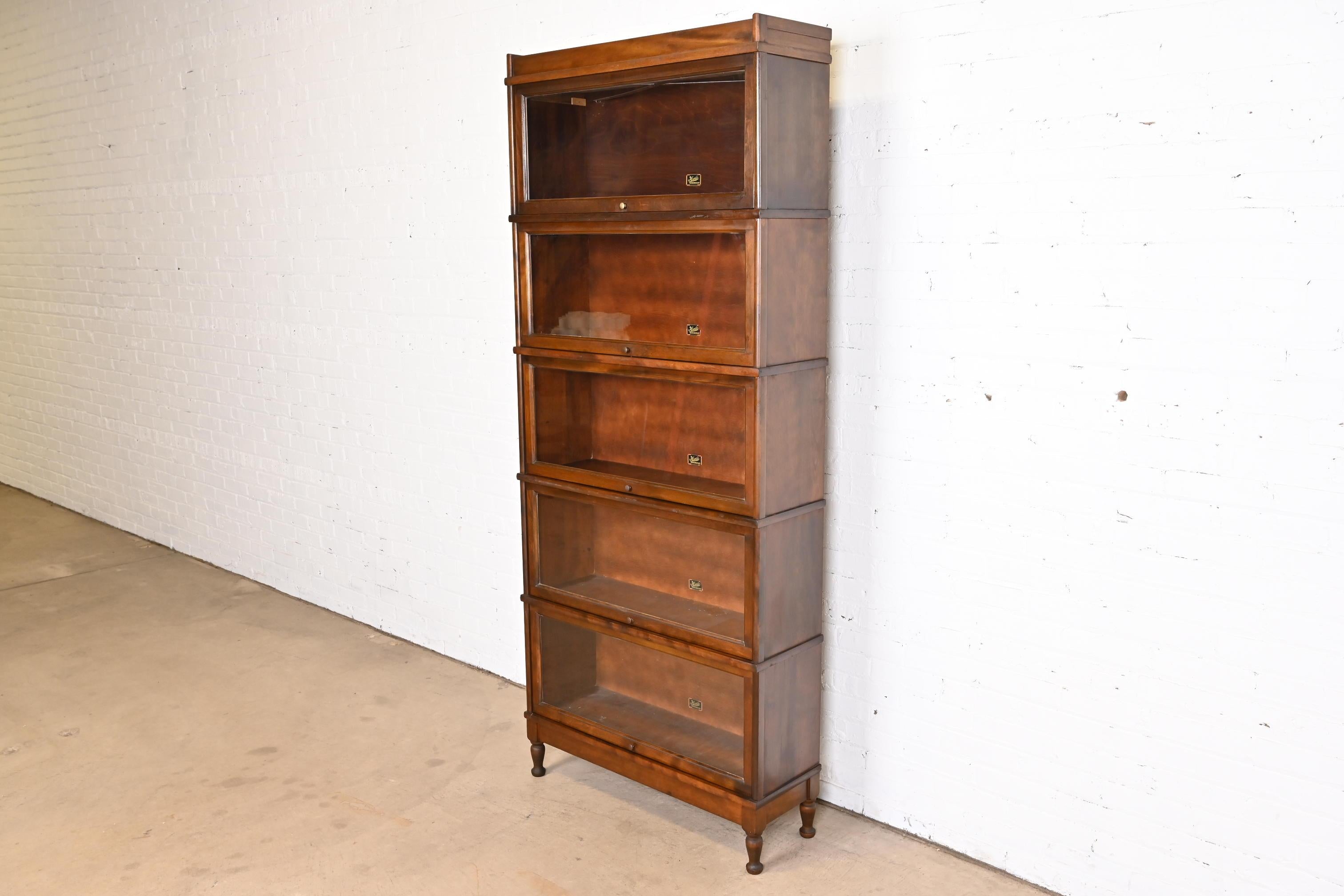 Arts and Crafts Antique Arts & Crafts Mahogany Five-Stack Barrister Bookcase by Hale, Circa 1920