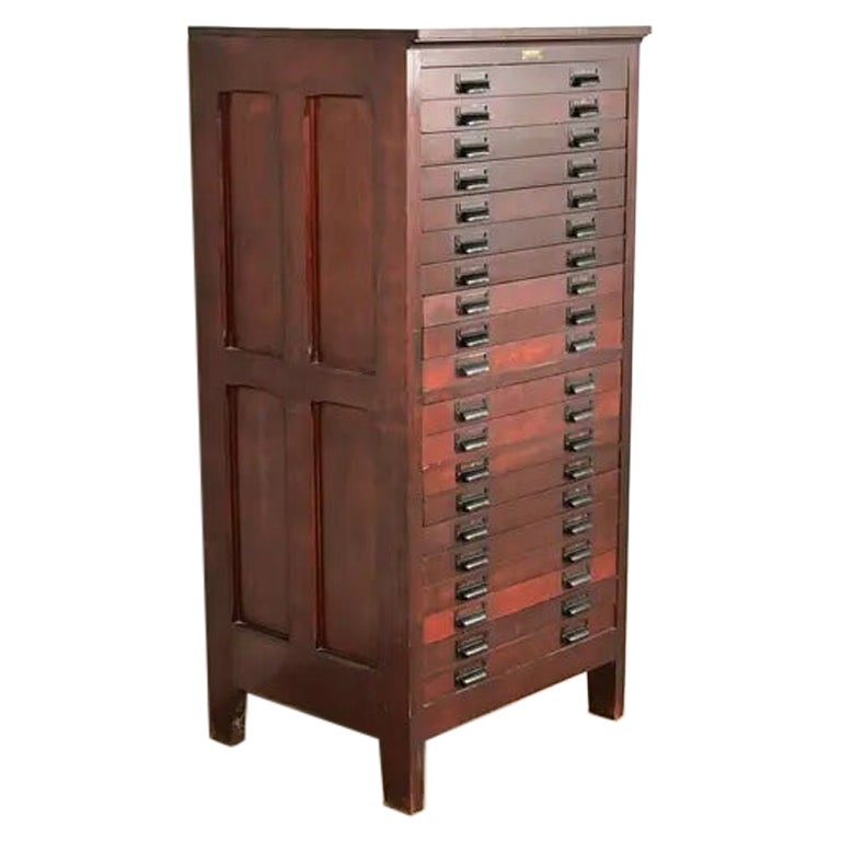 What is a flat file cabinet used for?