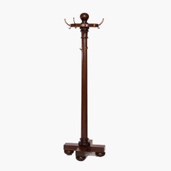 Antique Arts & Crafts Mahogany Hall Hat Rack circa 1910