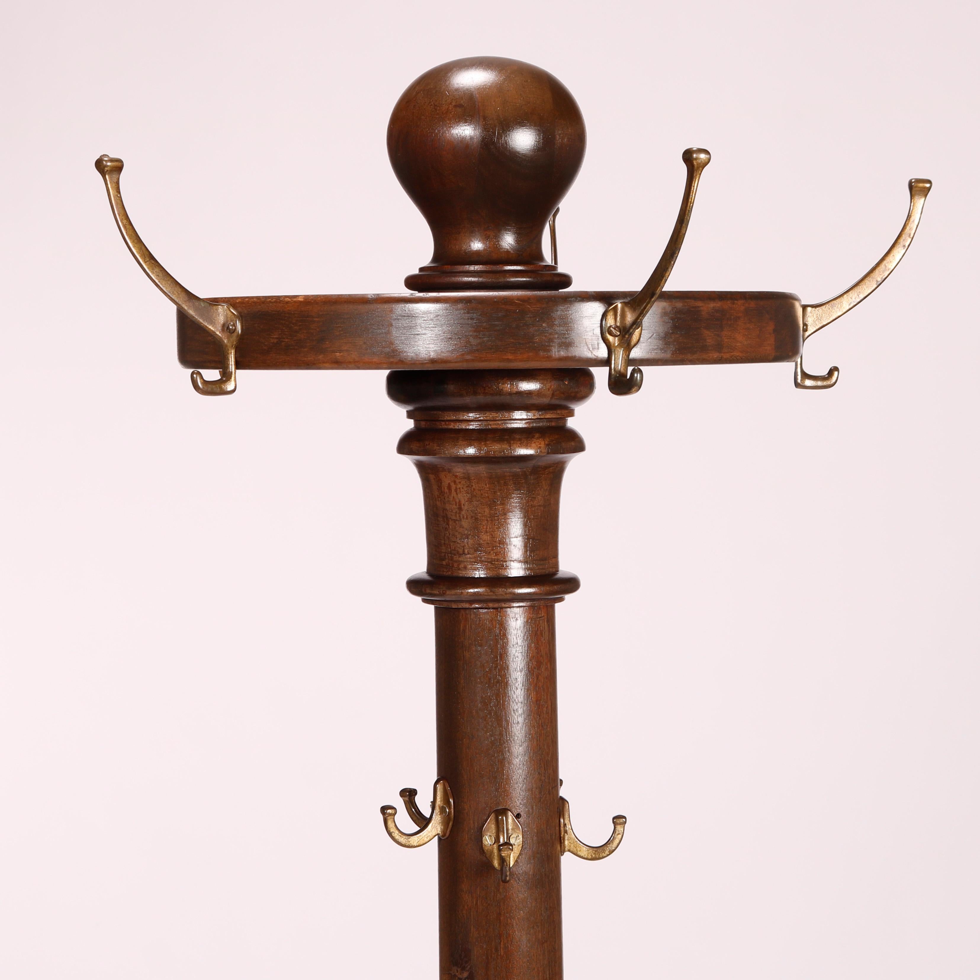 Arts and Crafts Antique Arts & Crafts Mahogany Hall Hat Rack circa 1910 For Sale