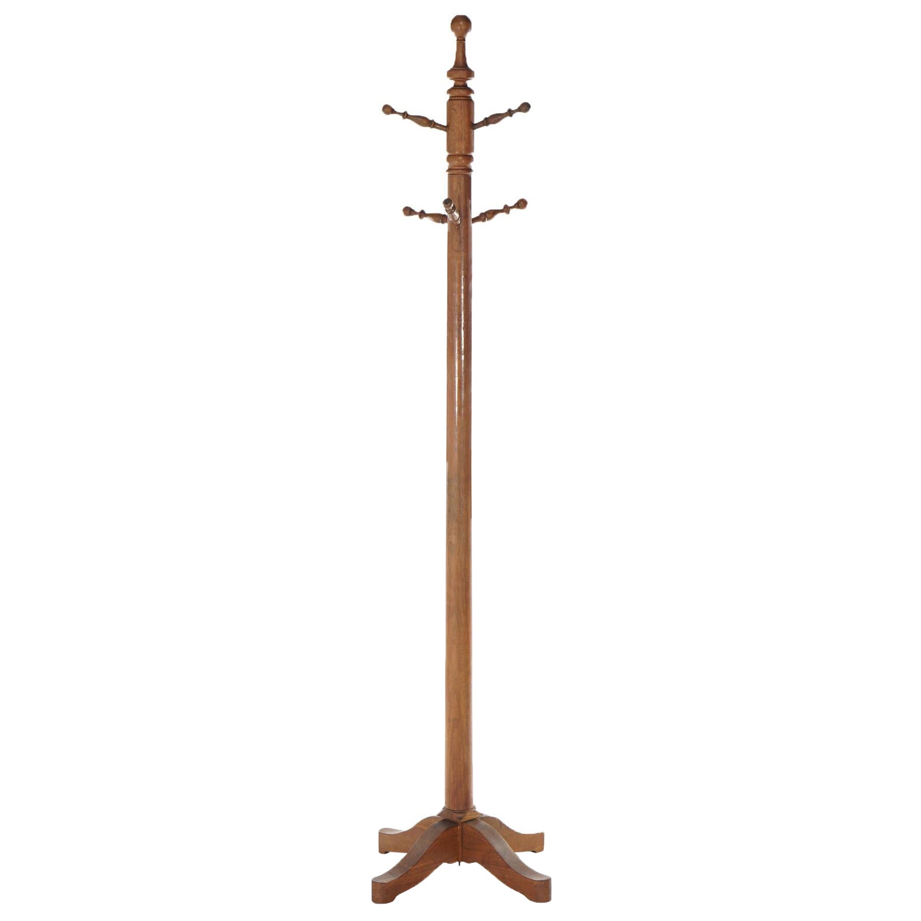 Antique Arts & Crafts Mahogany Hall Tree Circa 1930