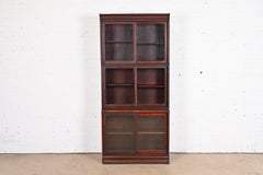 Antique Arts & Crafts Mahogany Stacking Barrister Bookcase by Danner, circa 1920