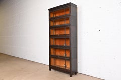 Antique Arts & Crafts Mahogany Viking Six-Stack Barrister Bookcase, Circa 1900