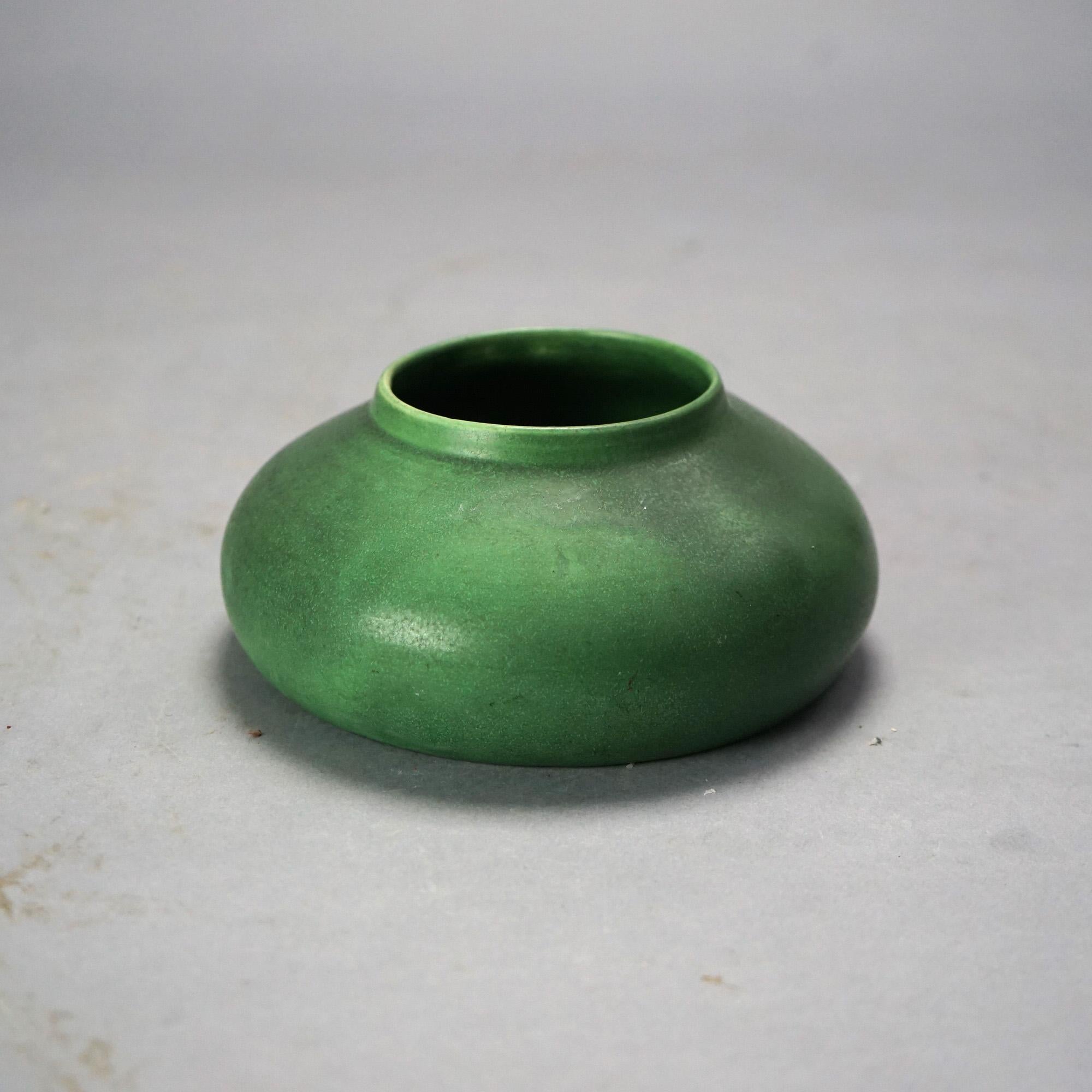 Arts and Crafts Antique Arts & Crafts Matte Green Teco School Art Pottery Vase Circa 1910