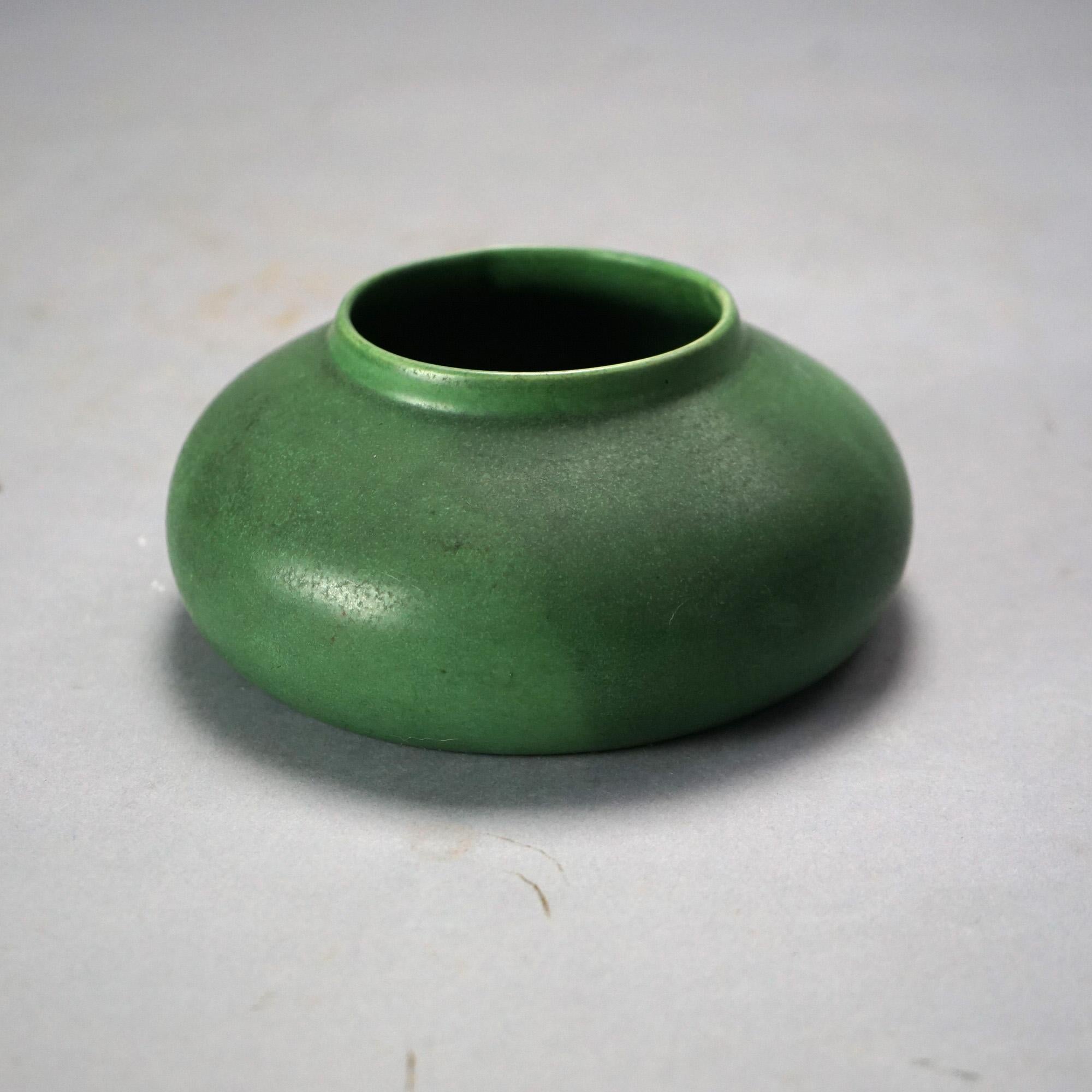 Antique Arts & Crafts Matte Green Teco School Art Pottery Vase Circa 1910 1