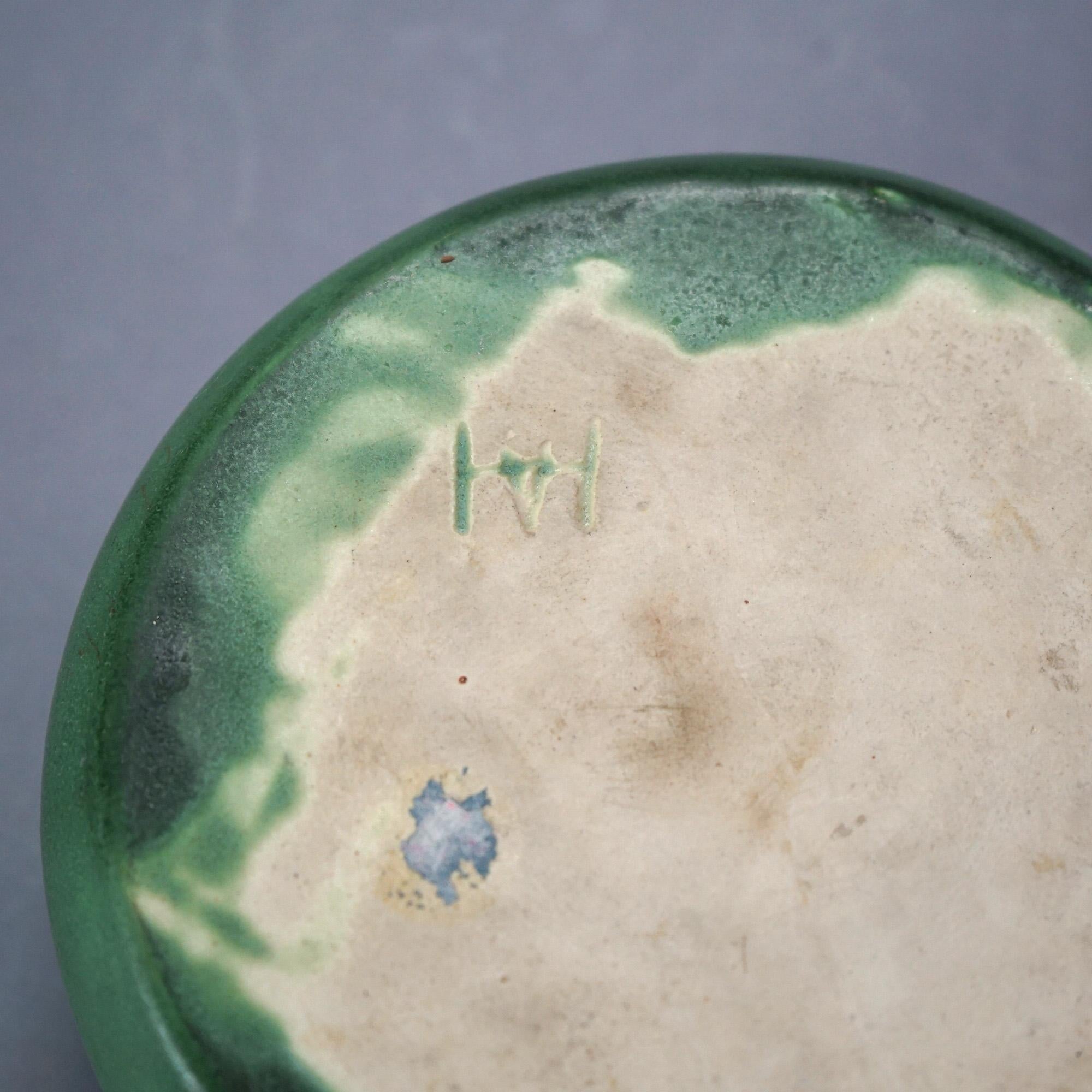Antique Arts & Crafts Matte Green Teco School Art Pottery Vase Circa 1910 3
