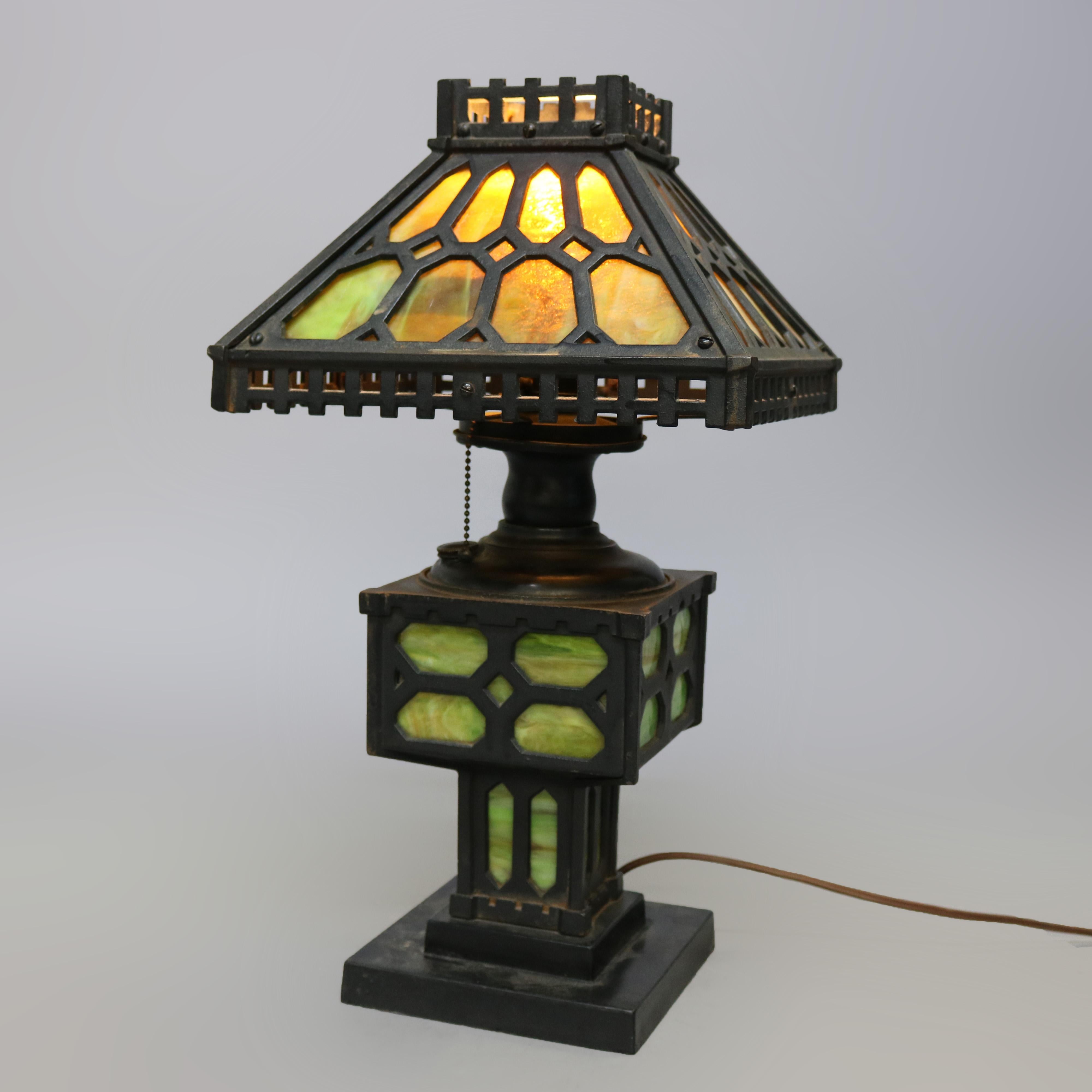 antique arts and crafts table lamps