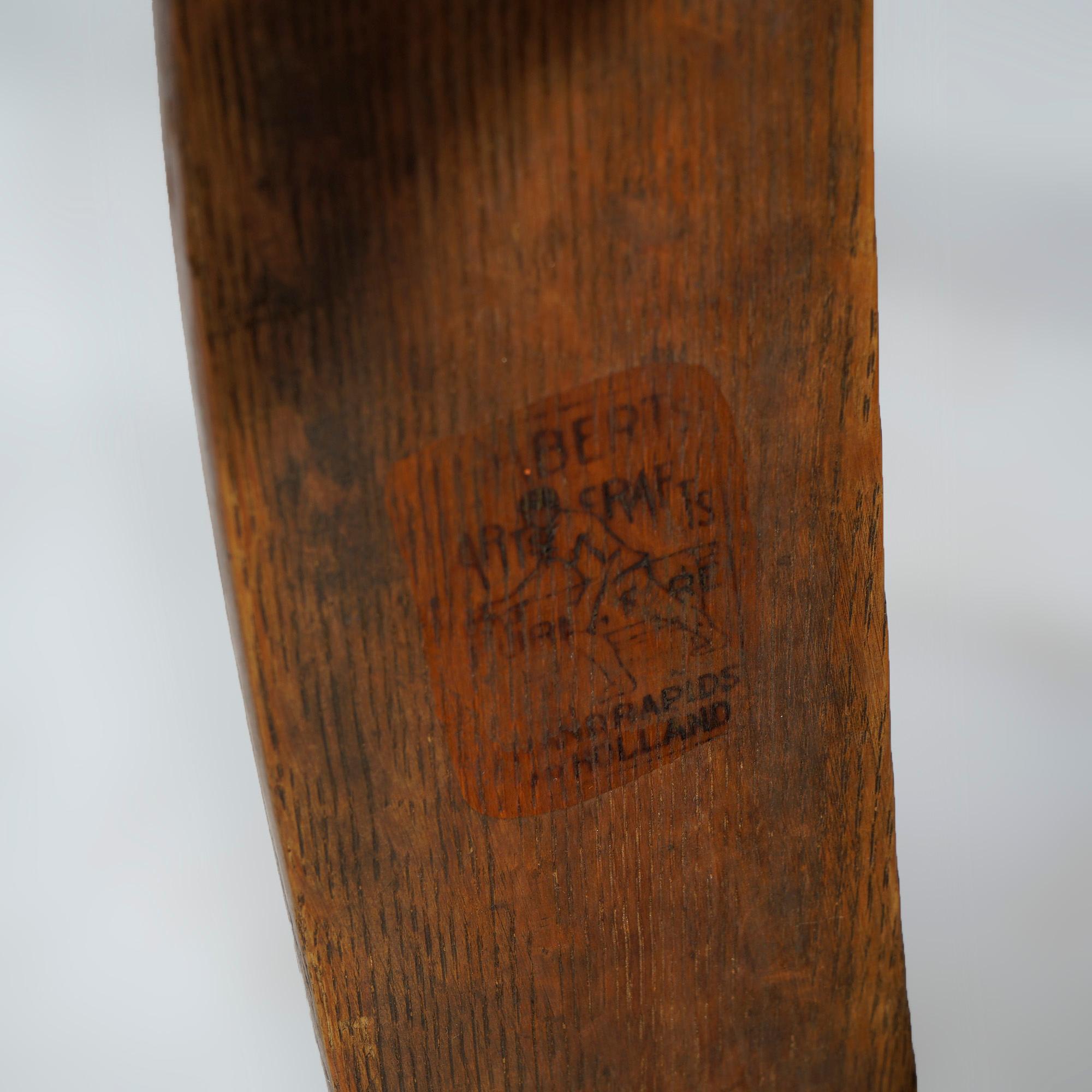 Antique Arts & Crafts Mission Limbert Oak Rocking Chair Circa 1910 6